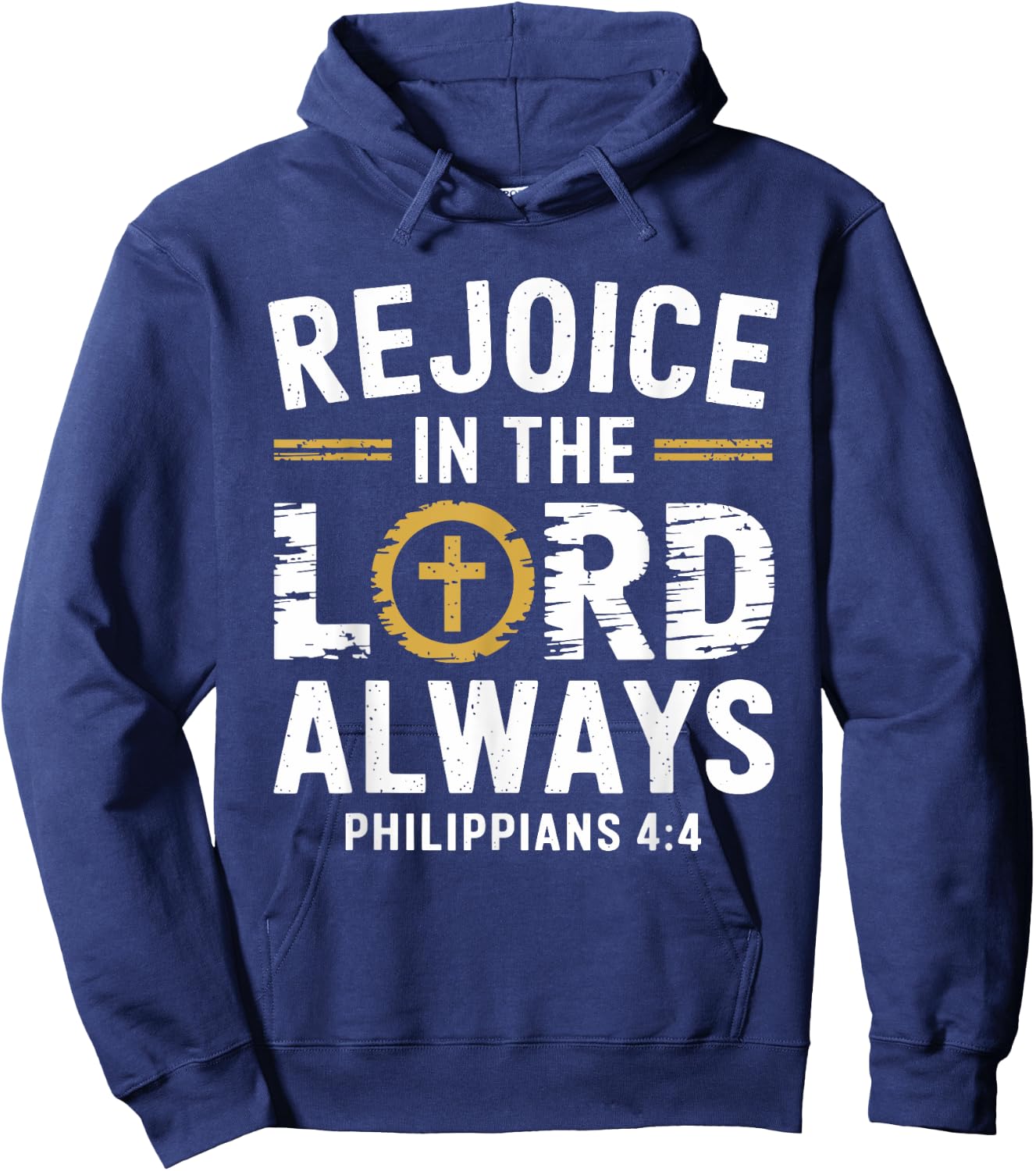 Rejoice In The Lord Always Hoodie - Hoodie | Navy