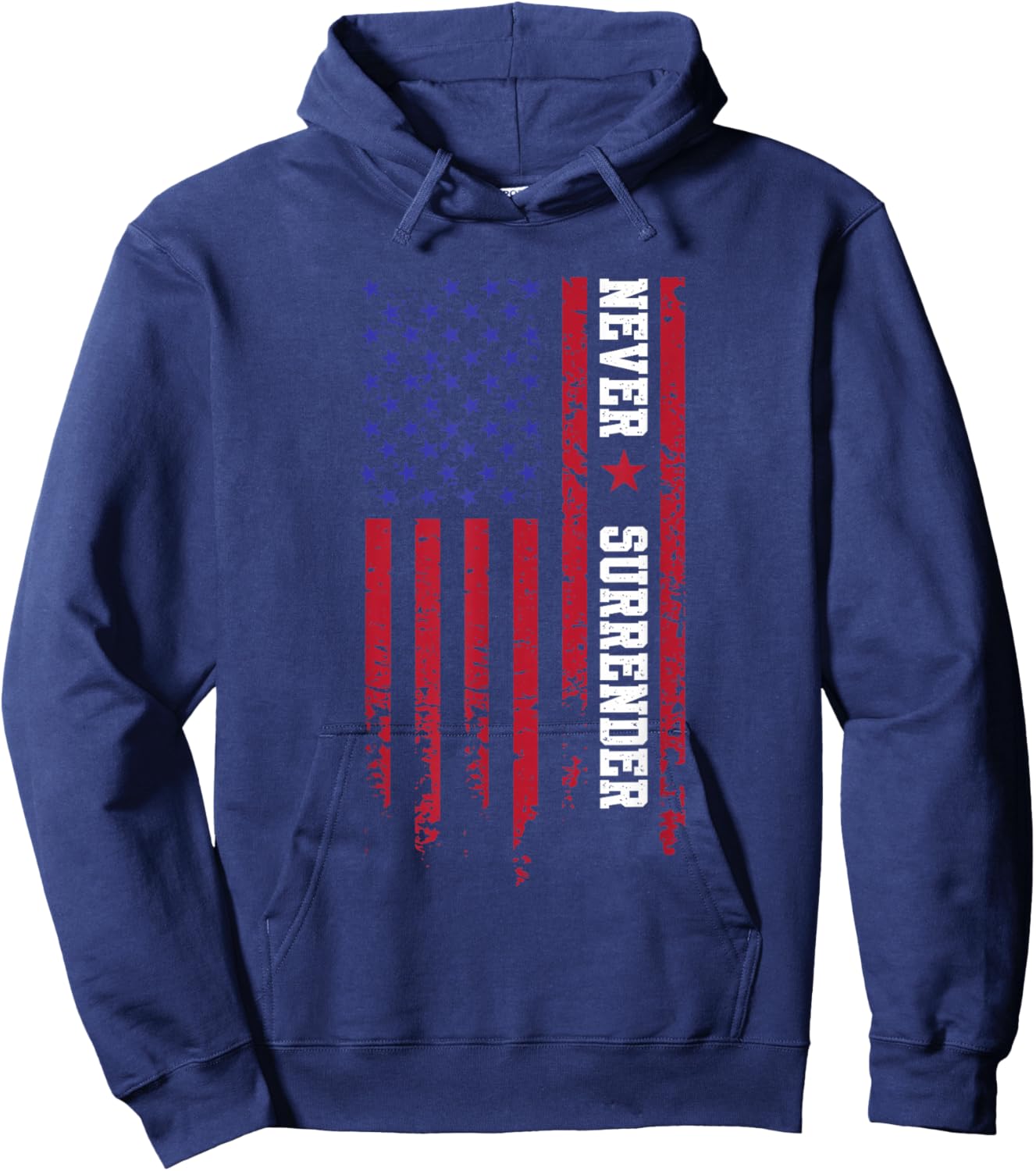 Trump Never Surrender 2024, Support Trump Hoodie - Hoodie | Navy