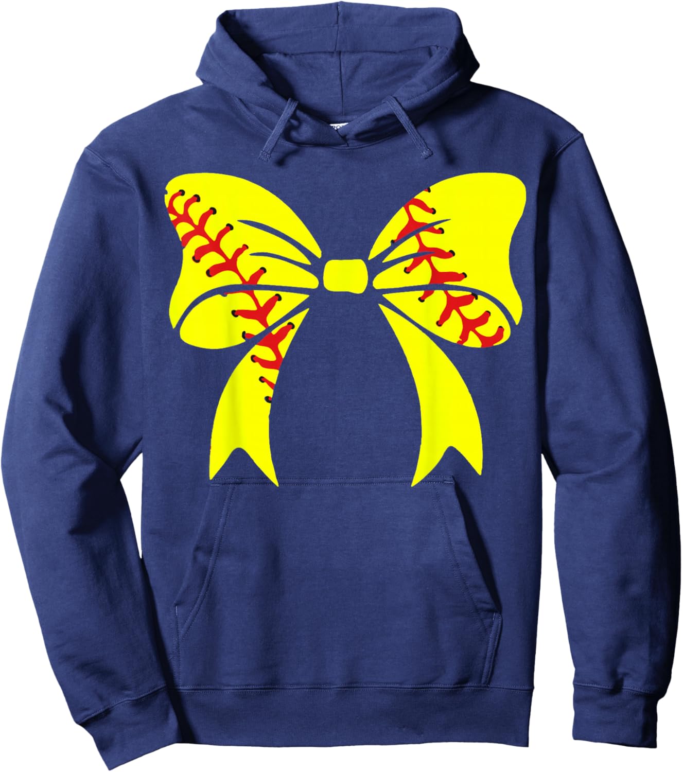 Softball Bow, Softball Player , mom, Girl Hoodie - Hoodie | Navy