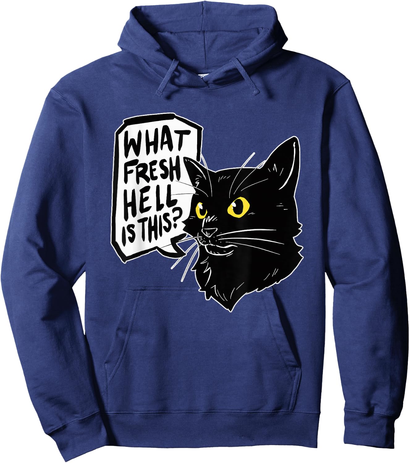 What Fresh Hell Is This Black Classic Fit Hoodie - Hoodie | Navy