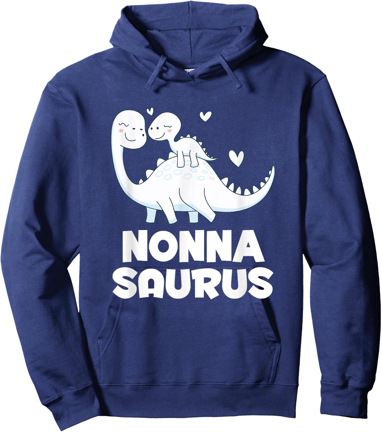 Cute Nonnasaurus Dinosaur Nonna Grandkids T Rex Hoodie - Hoodie | Navy