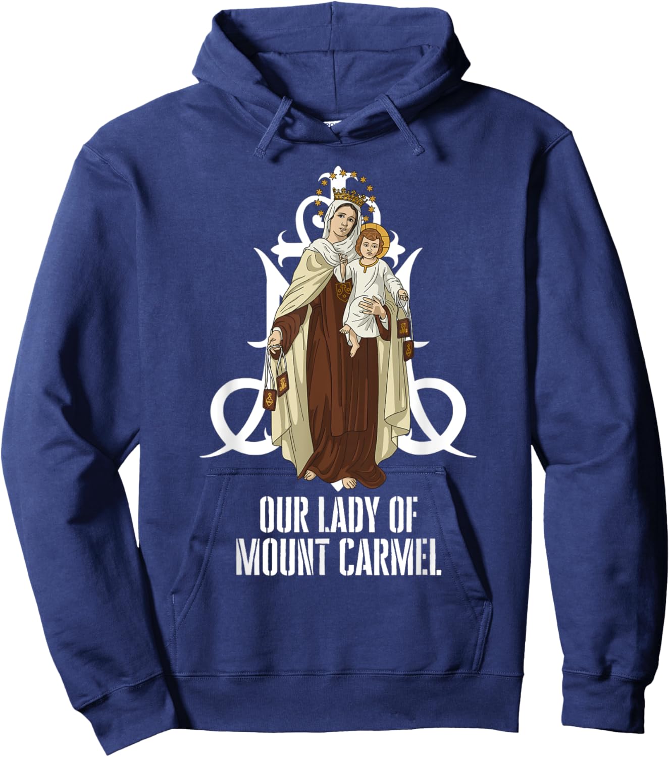 Our Lady of Mount Carmel Marian Catholic Hoodie - Hoodie | Navy