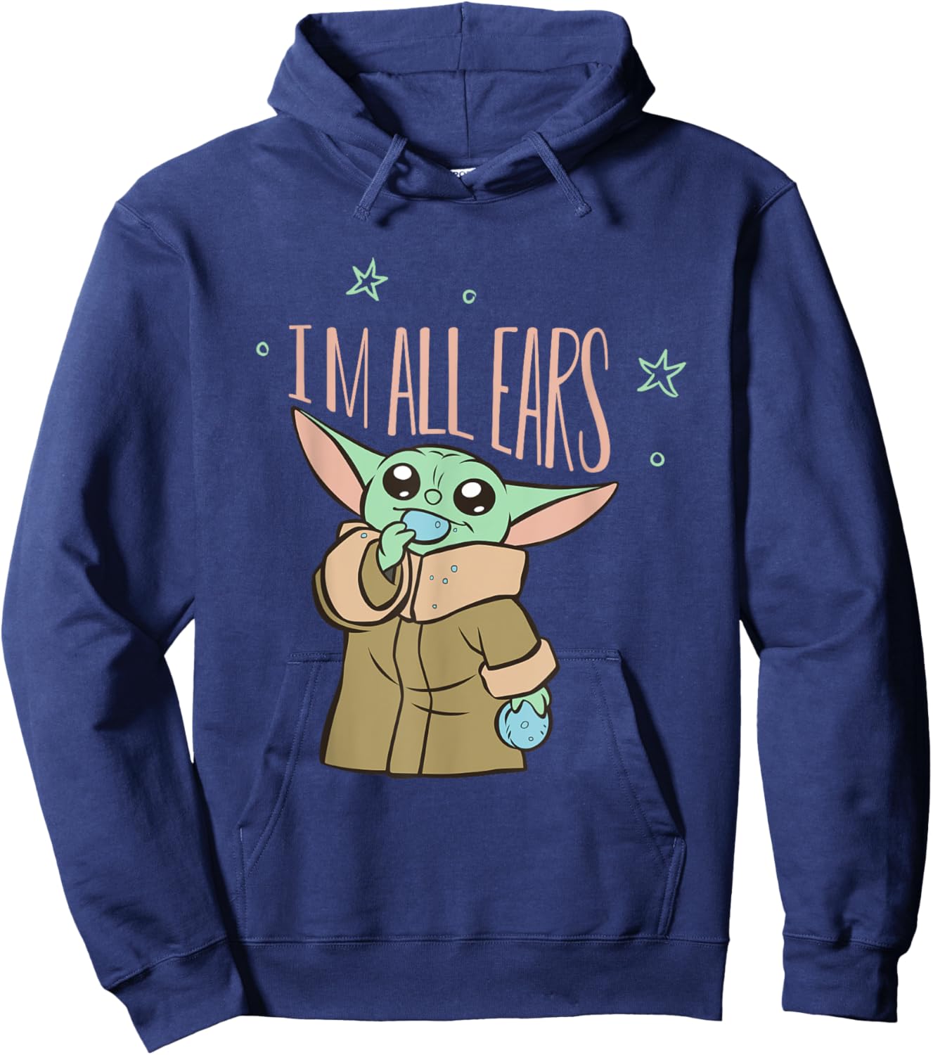 Star Wars The Mandalorian Grogu I’m All Ears Hoodie - Hoodie | Navy