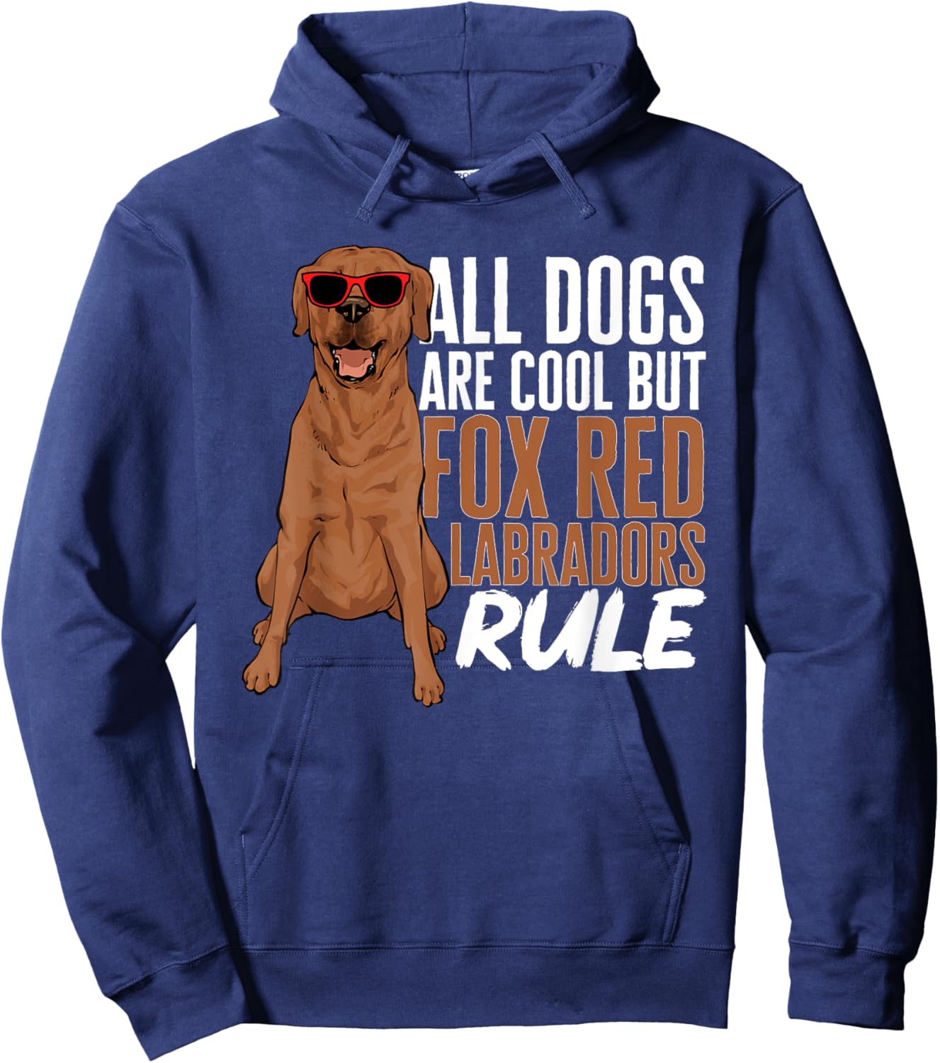 Foxred Lab Fox Red Labrador Retriever Hoodie - Hoodie | Navy