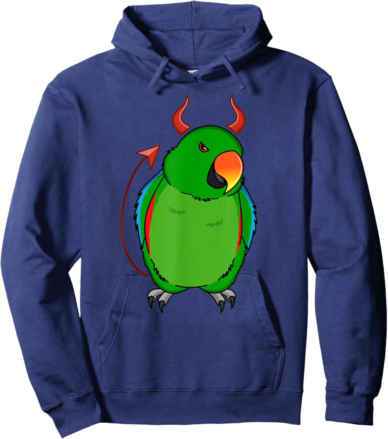Scary Devil Costume Parrot I Male Eclectus Hoodie - Hoodie | Navy