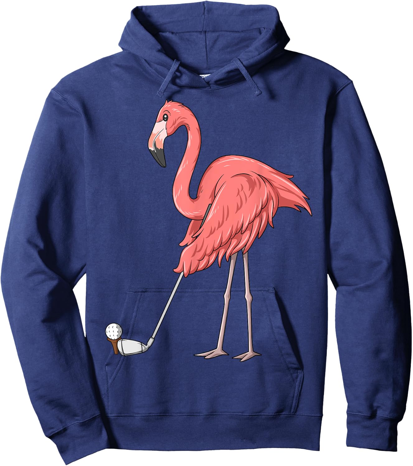 Flamingo Golf Flamingo Playing Golf Golfer Hoodie - Hoodie | Navy