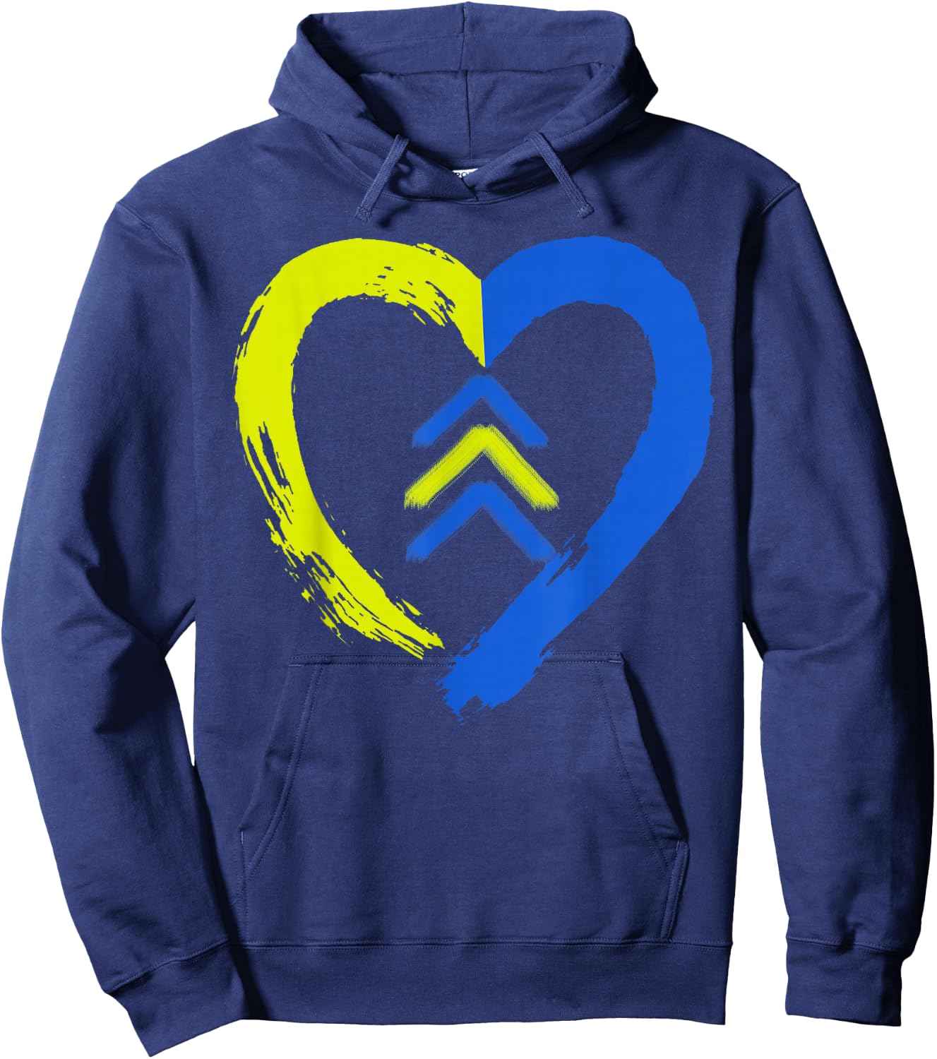3 Arrows Heart Love Down Syndrome Awareness Hoodie - Hoodie | Navy