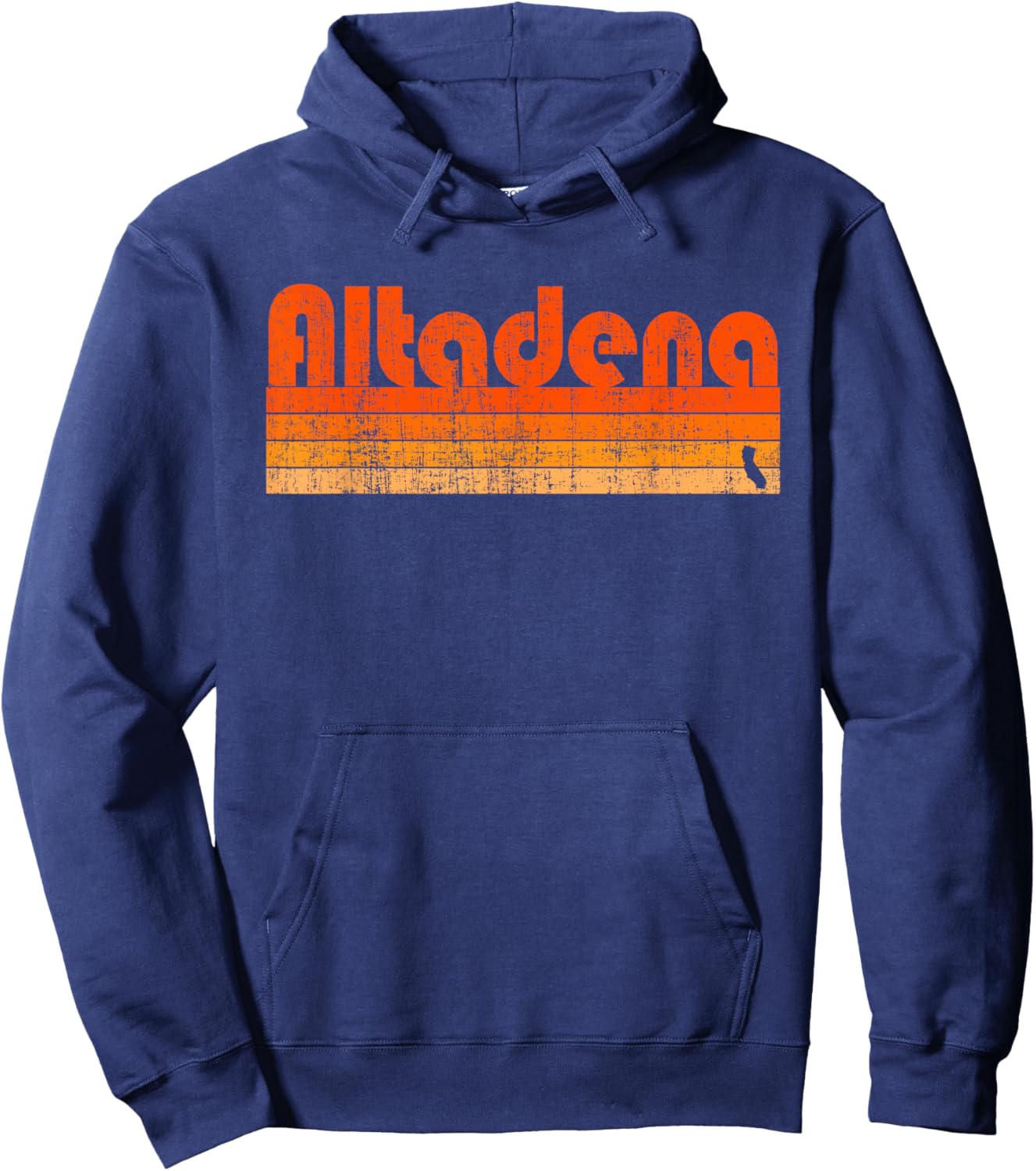 Altadena, California Retro 80s Style Hoodie - Hoodie | Navy