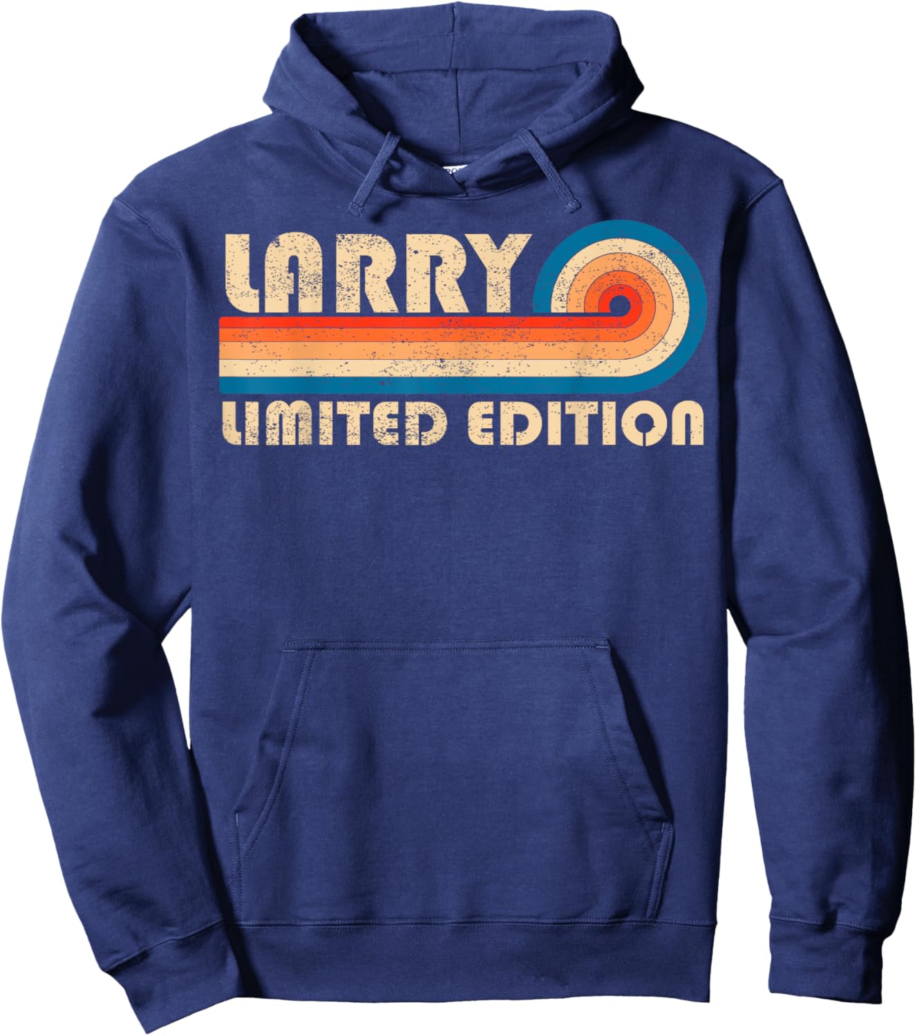 LARRY First Name Funny Retro Vintage Birthday Hoodie - Hoodie | Navy