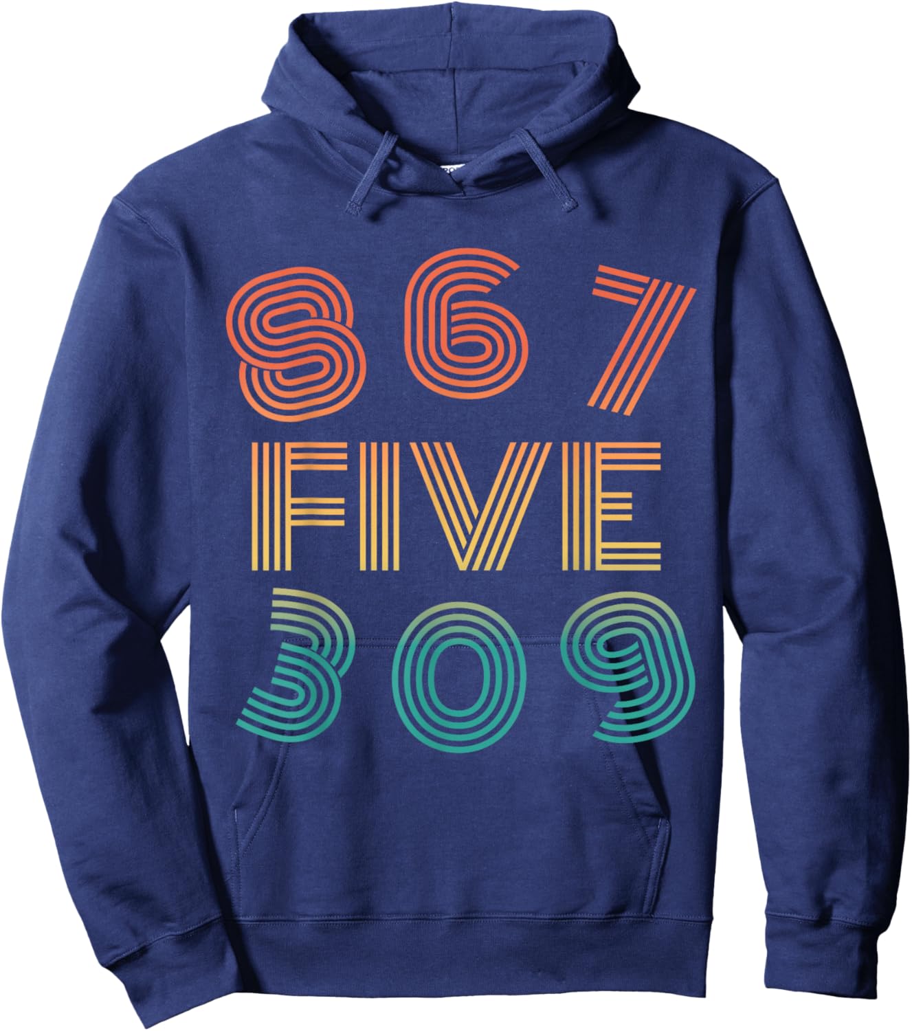Vintage 867FIVE309 - Retro 8675309 Hoodie - Hoodie | Navy
