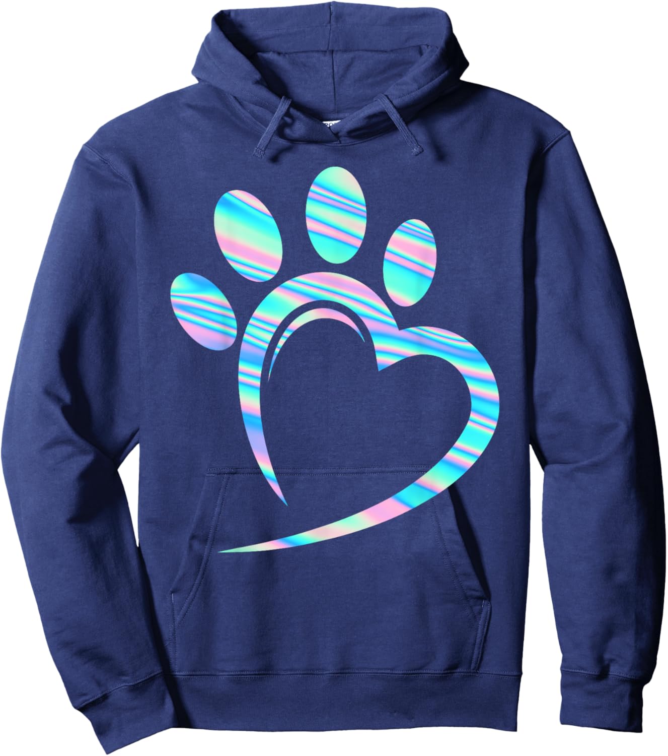 Katzenpfote Herz Hoodie - Hoodie | Navy