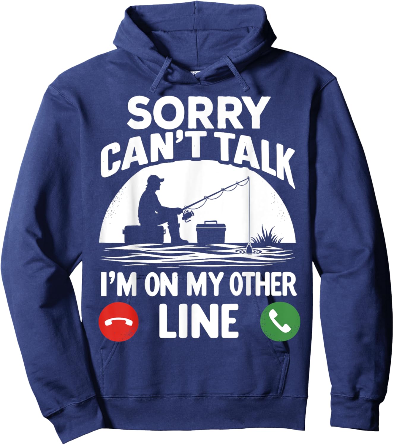 Funny Fisherman For Father's Day Fishing Dad Hoodie - Hoodie | Navy