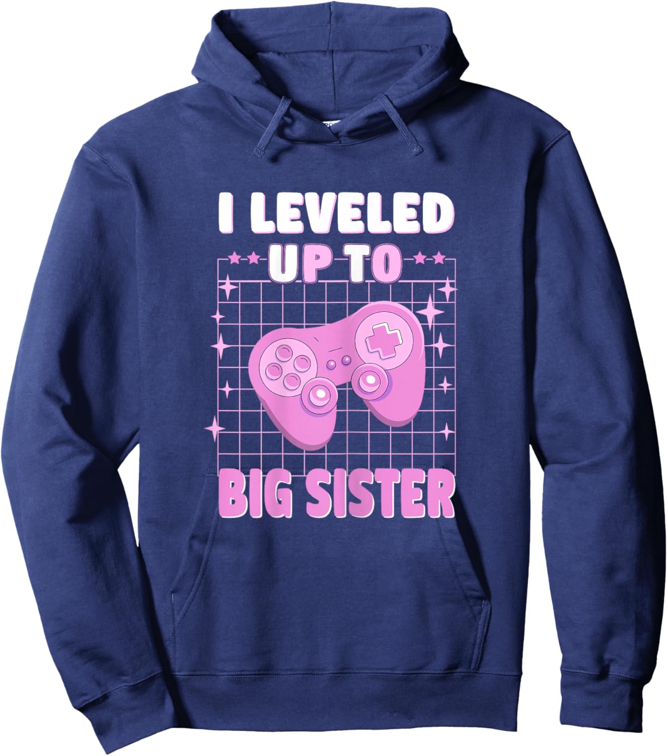 Cute I leveled up to Big Sister gamer Est 2025 Hoodie - Hoodie | Navy