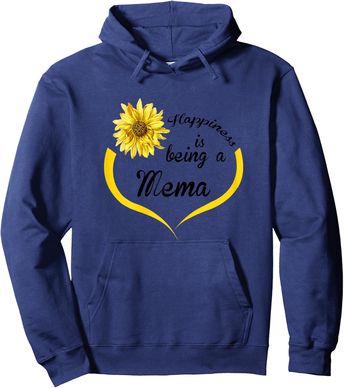 Mema Design: Happiness Is Being A Mema Hoodie - Hoodie | Navy