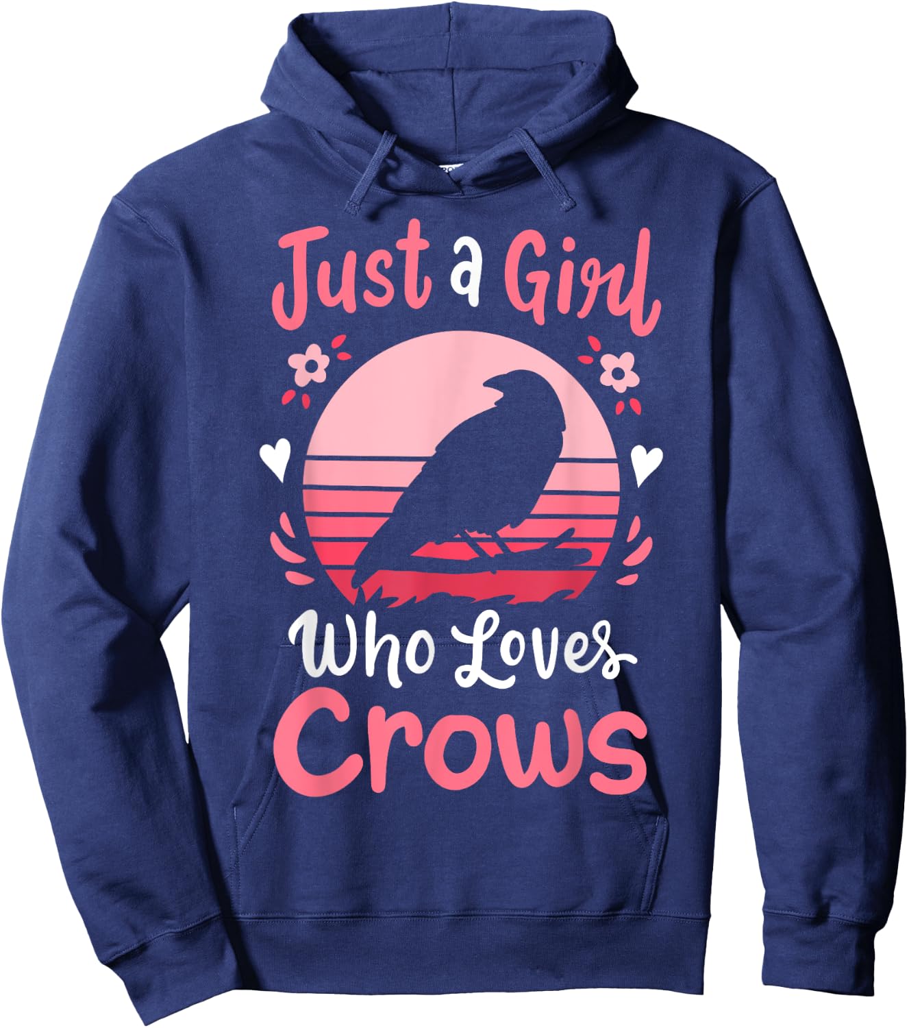 Crow Just a Girl Who Loves Crows Hoodie - Hoodie | Navy