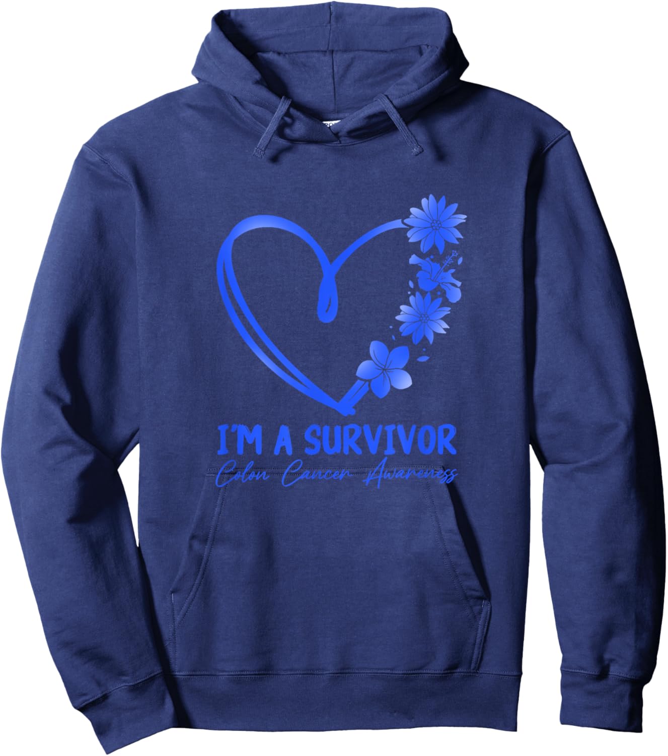 I am a Survivor Colon Cancer Education Hoodie - Hoodie | Navy