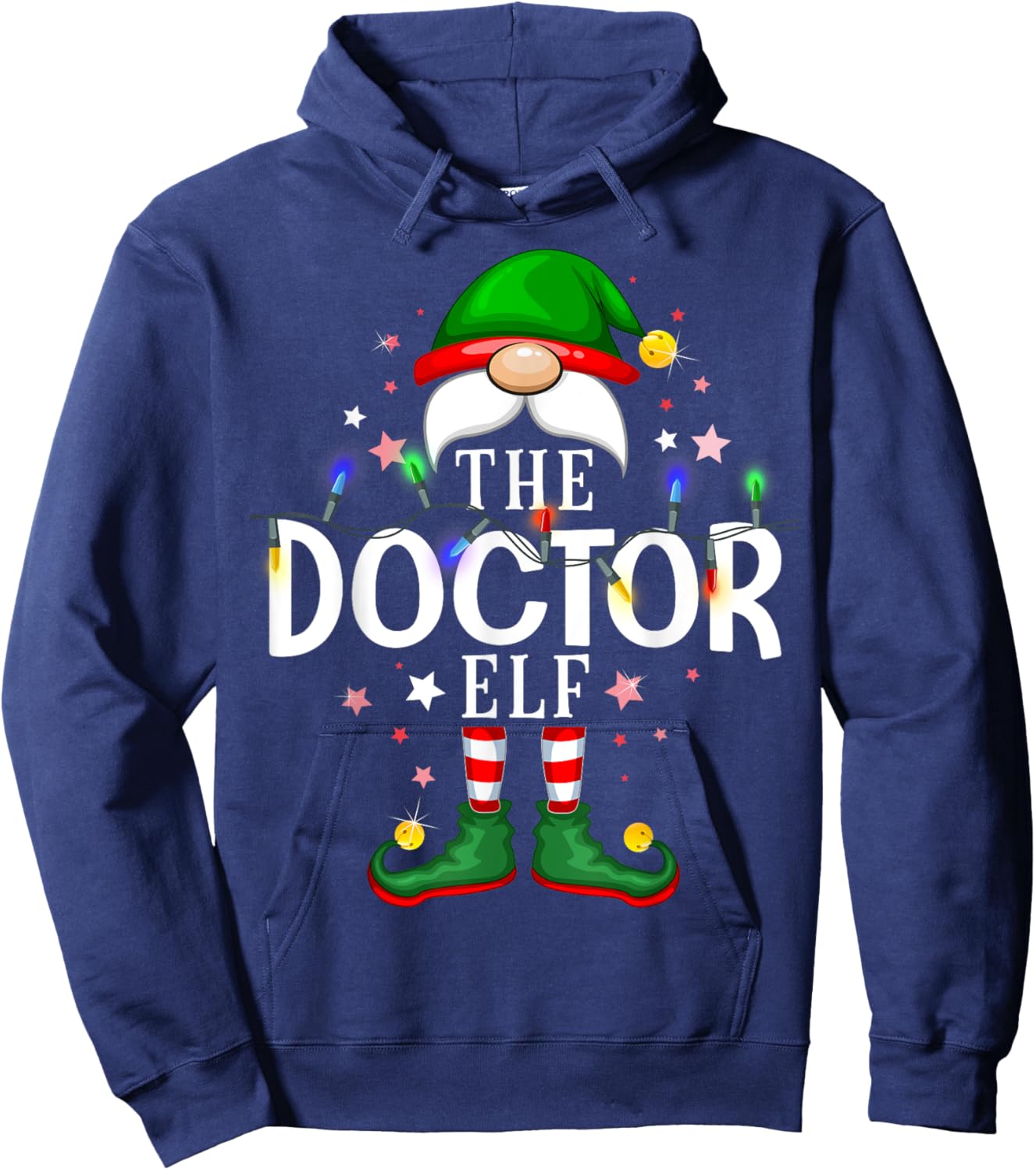 The Doctor Elf Christmas Family Pajama Party Hoodie - Hoodie | Navy