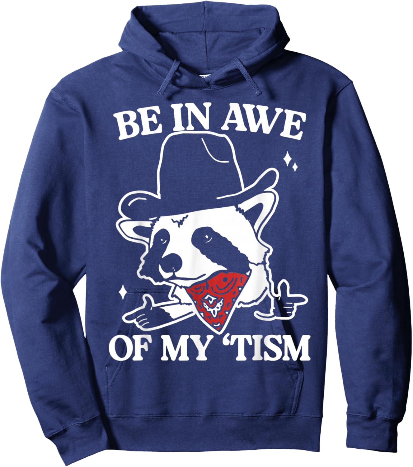 Be in awe of my 'tism retro Hoodie - Hoodie | Navy