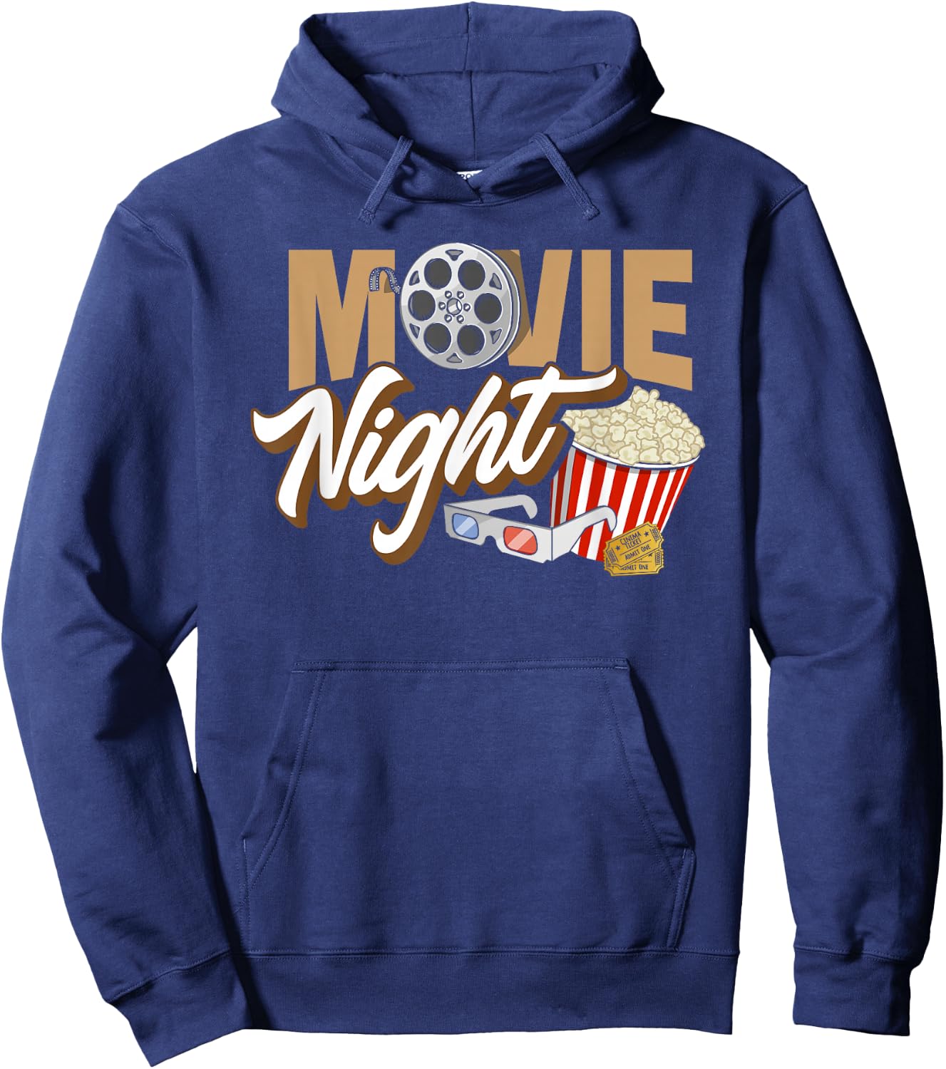 Movie Night - Popcorn Movies Cinema Family Hoodie - Hoodie | Navy