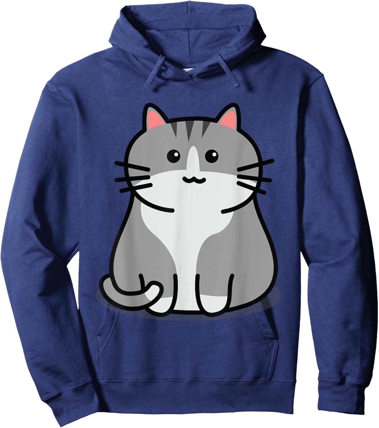 Cute Grey Tabby Cat Feline Companion Tabby Cats Hoodie - Hoodie | Navy