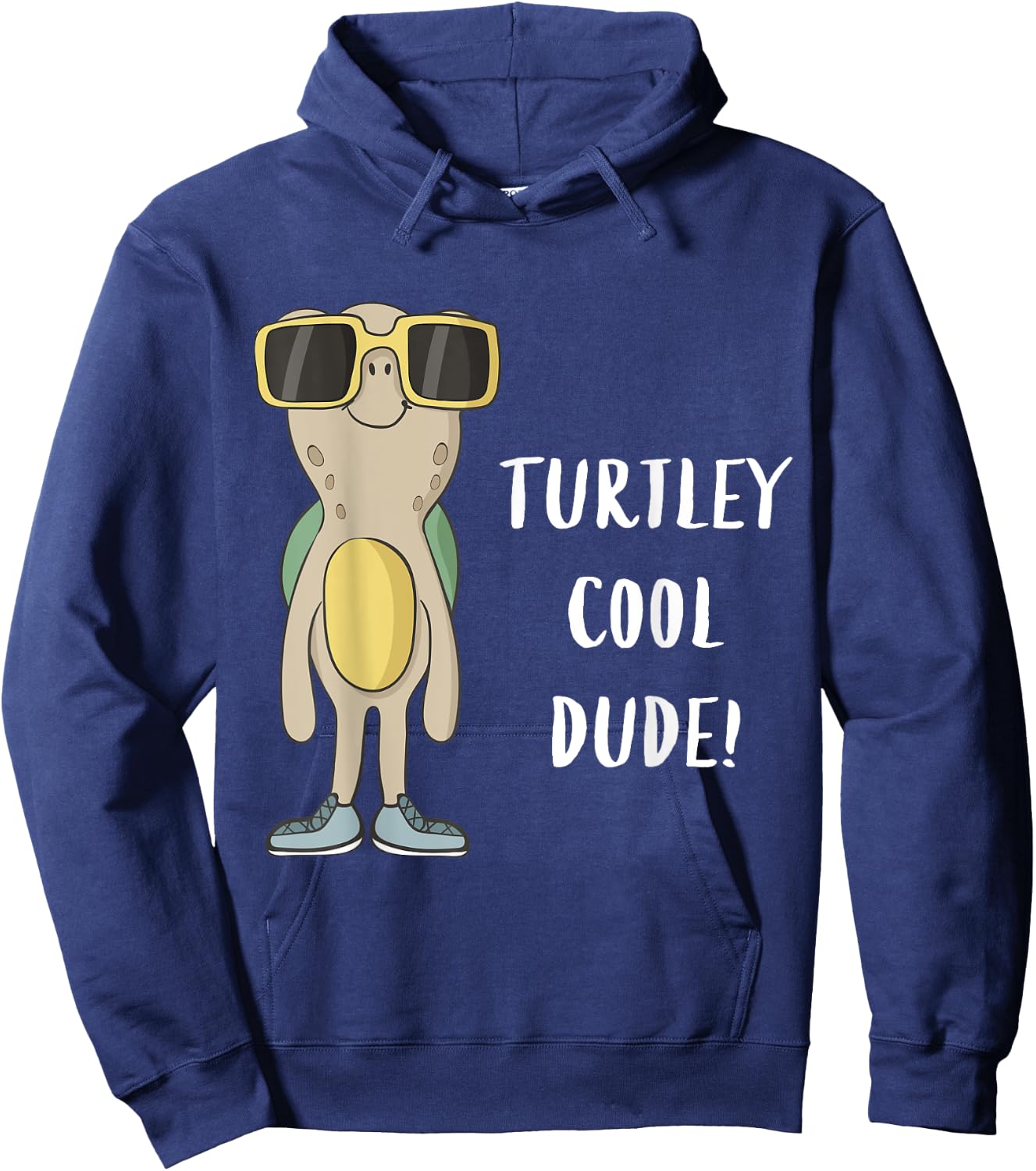 Turtley Cool Dude Funny Cool Turtle Hoodie - Hoodie | Navy
