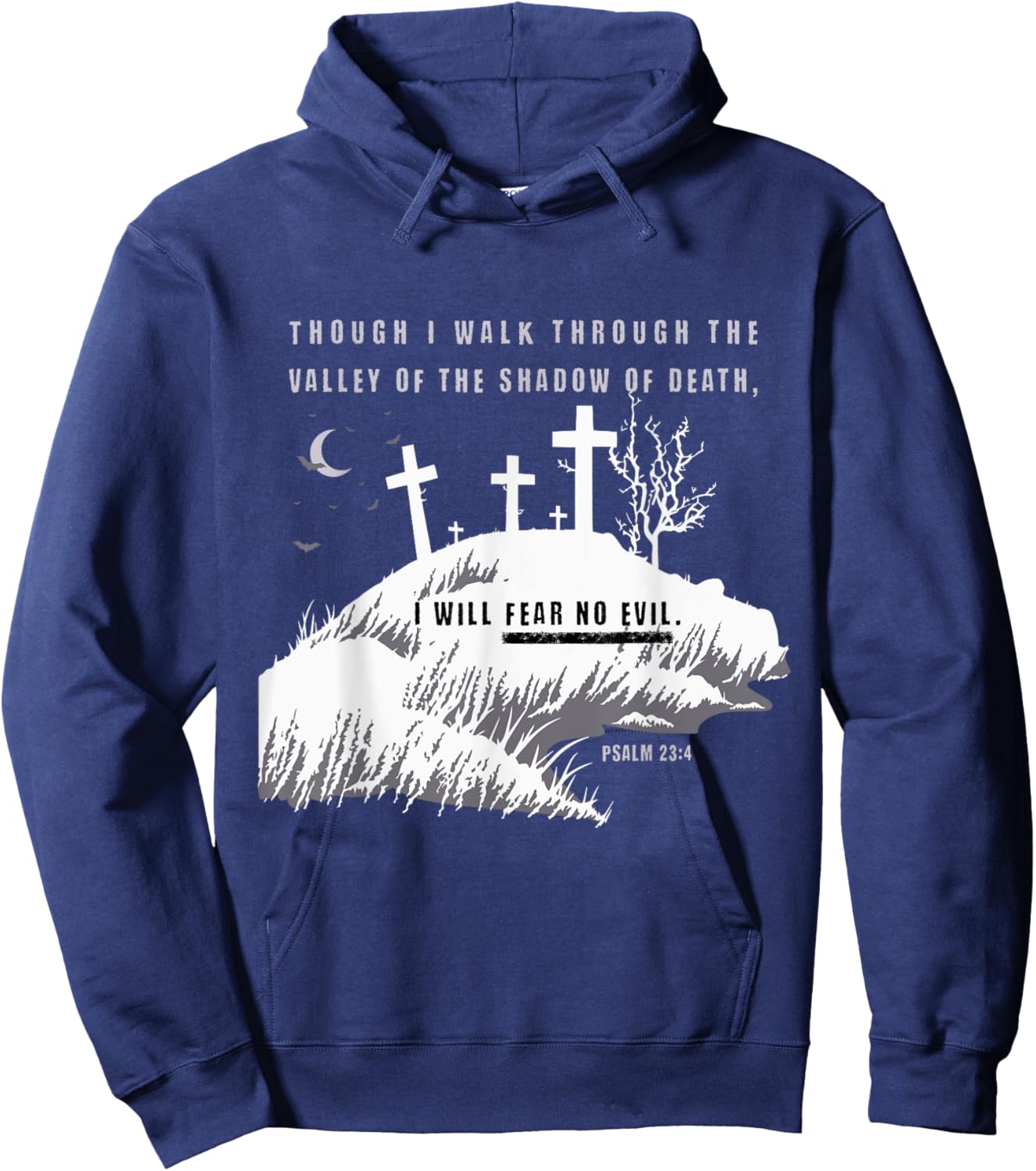 Christian Halloween Shirt, Fear No Evil Hoodie - Hoodie | Navy