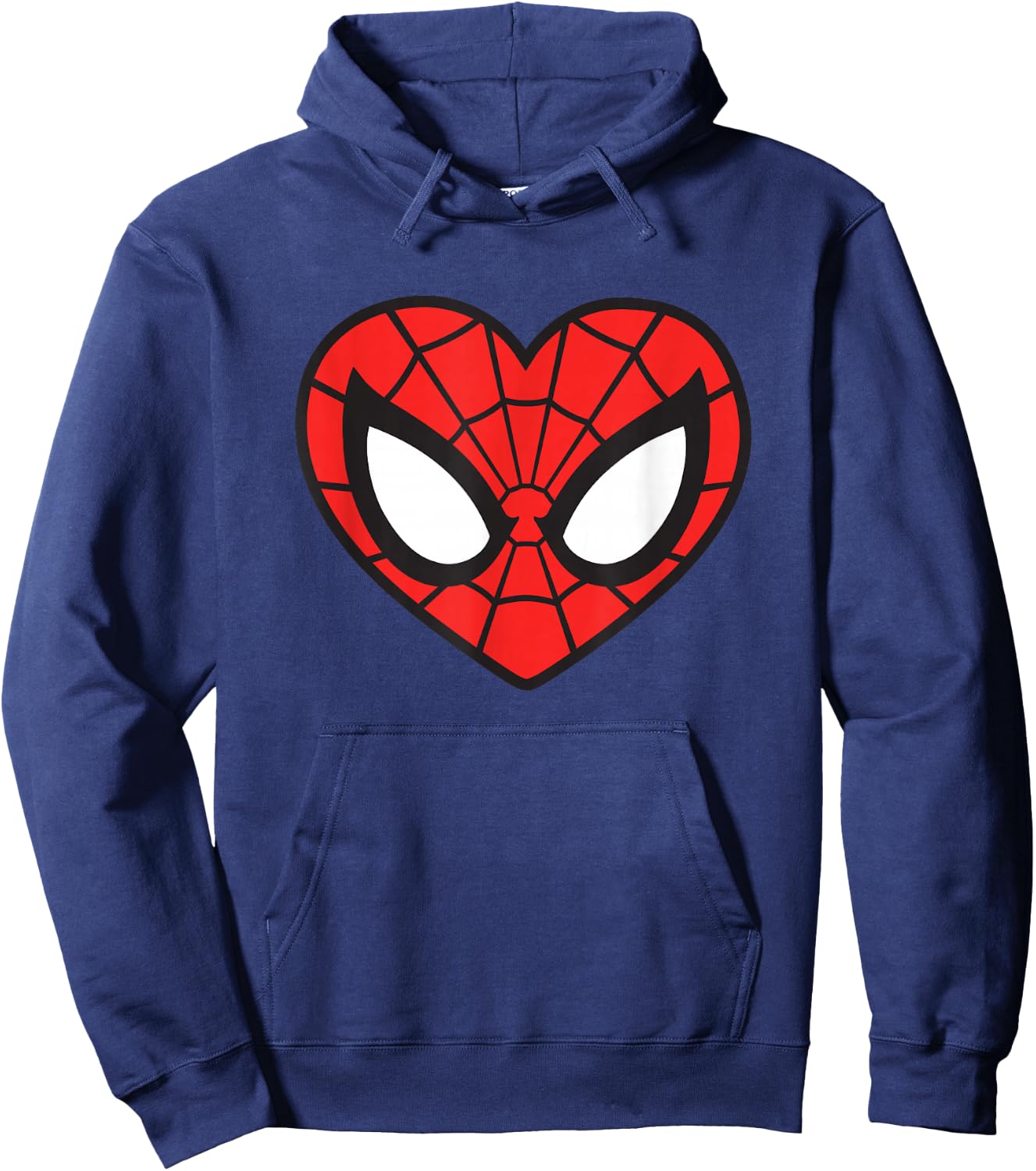 Marvel Spider-Man Modern Heart Mask Logo Hoodie - Hoodie | Navy
