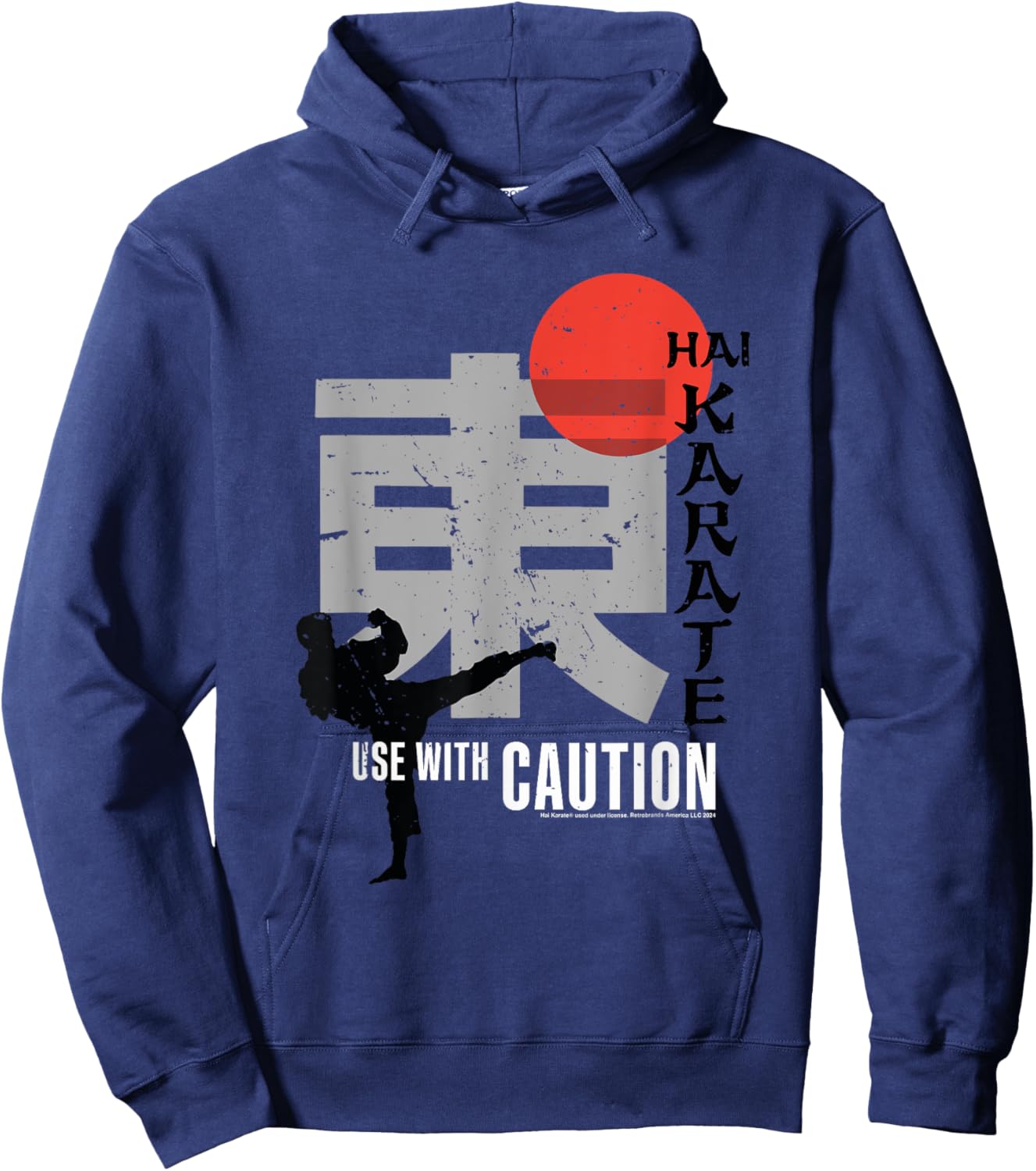 Hai Karate Use With Caution Retro Aftershave Hoodie - Hoodie | Navy