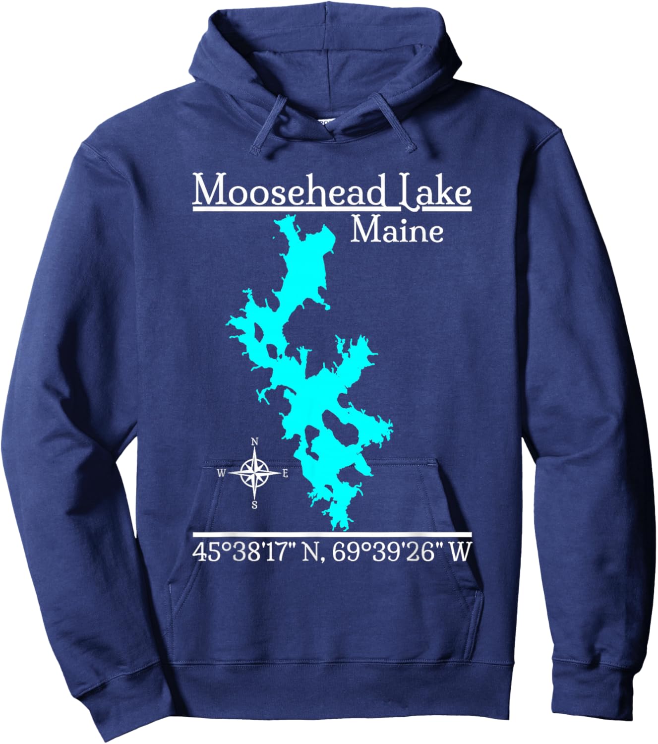Moosehead Lake - Maine Hoodie - Hoodie | Navy