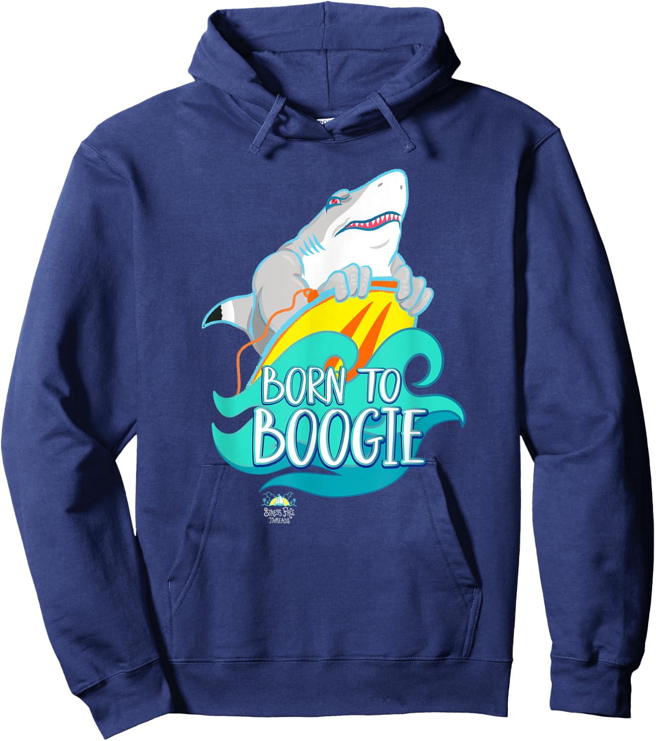 Boogie Board Shirt Born to Boogie Shark Hoodie - Hoodie | Navy