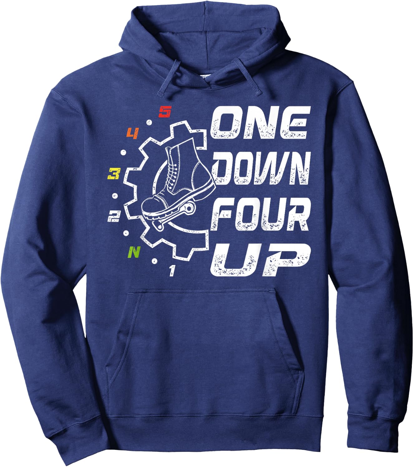 1 Down 4 Up Motorcycle Hoodie - Hoodie | Navy