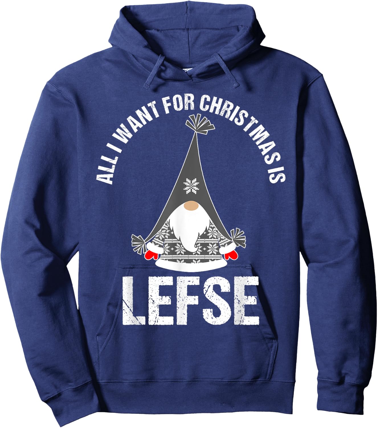 Lefse Christmas Tomte Gnome Scandinavian Nordic Hoodie - Hoodie | Navy