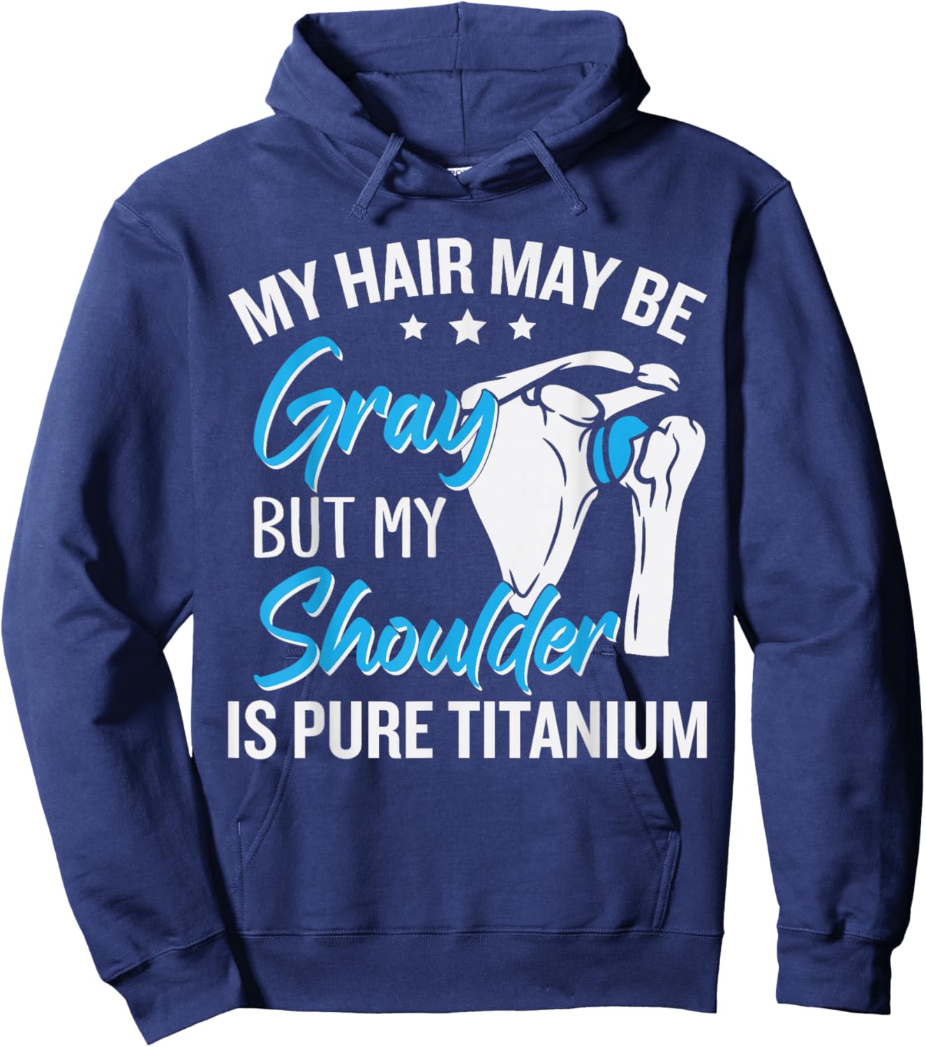 Shoulder Replacement Funny Hoodie - Hoodie | Navy