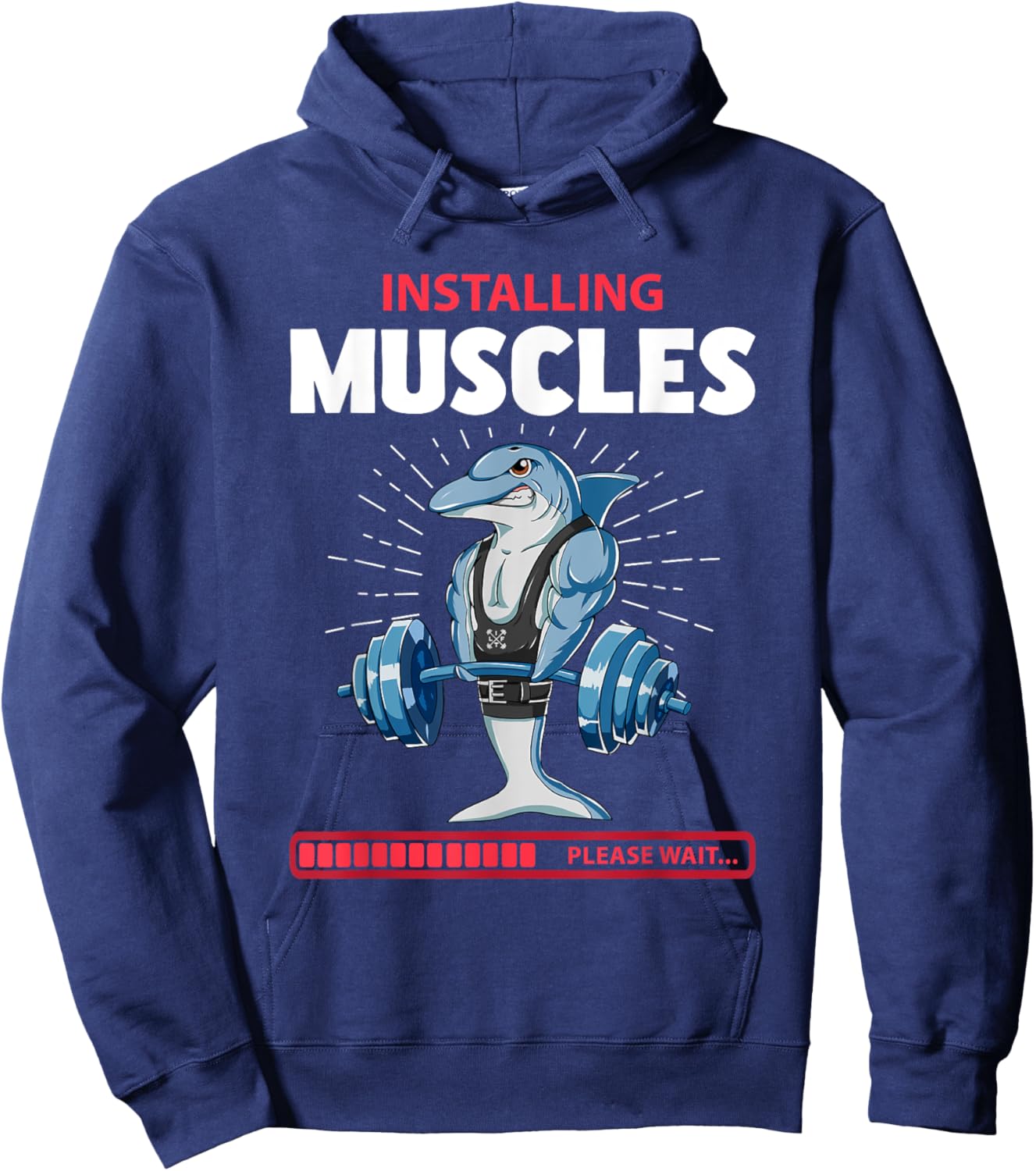 Dolphin Deadlift Fitness Gym Weightlifting Hoodie - Hoodie | Navy