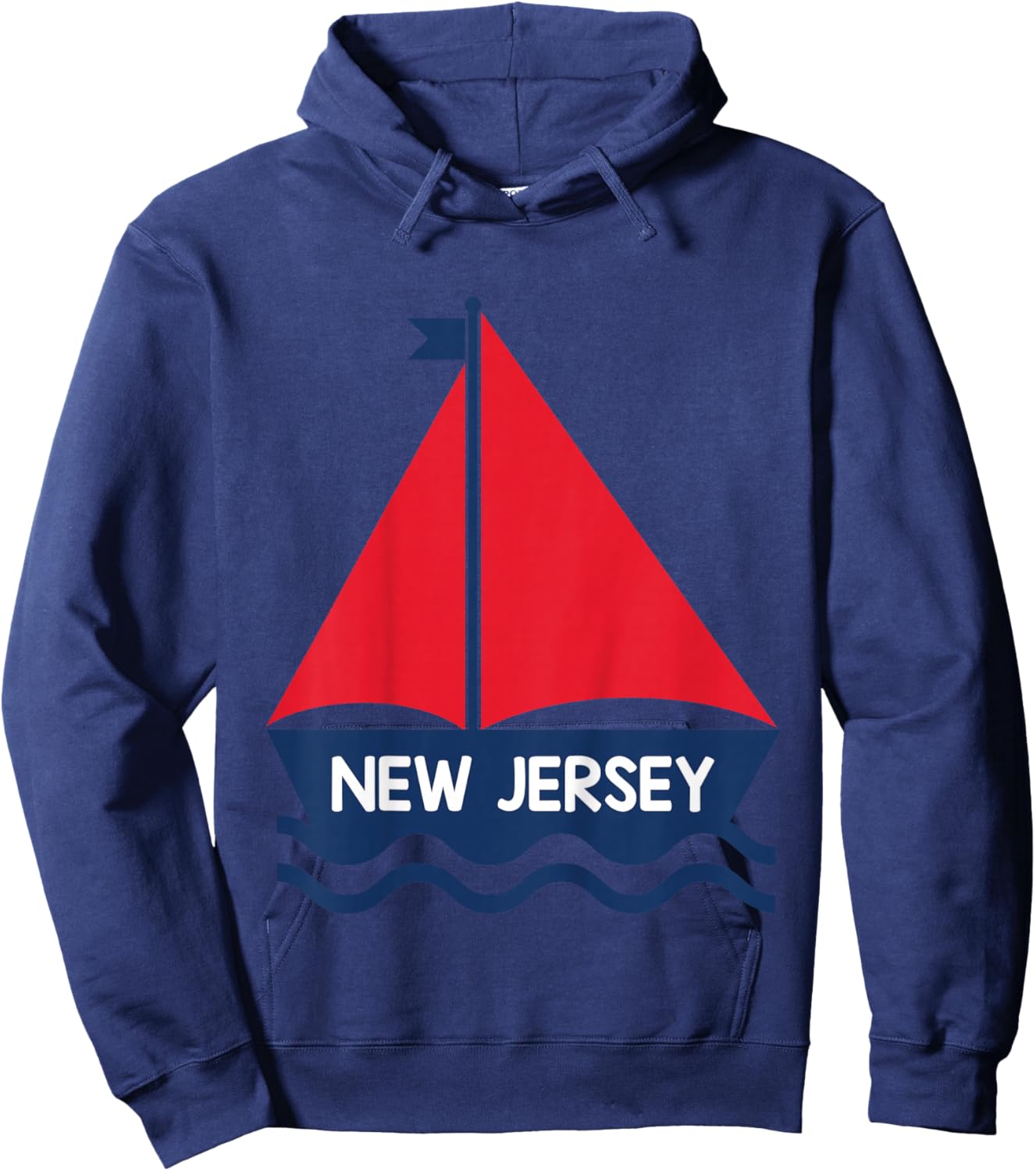 New Jersey Sailing Boat Boys Girls Toddler Hoodie - Hoodie | Navy