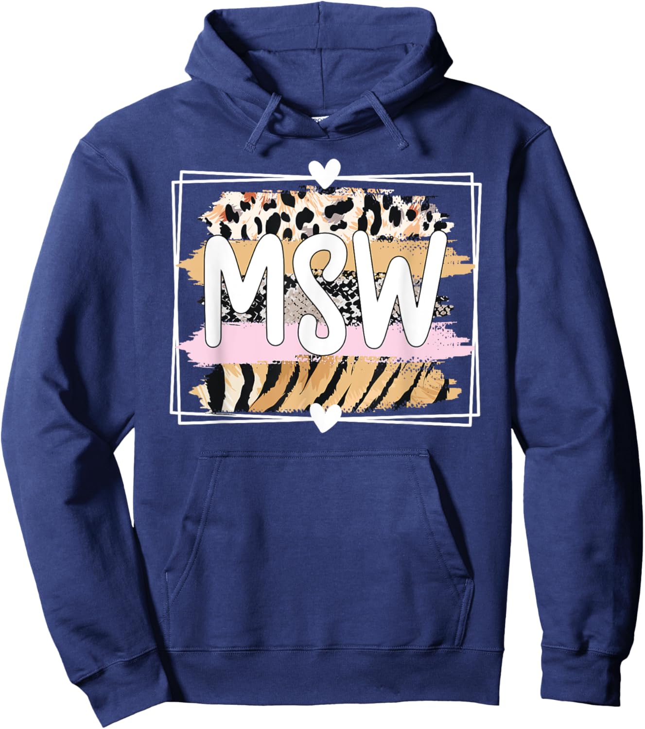 MSW Social Worker Graduation Master's Degree Hoodie - Hoodie | Navy