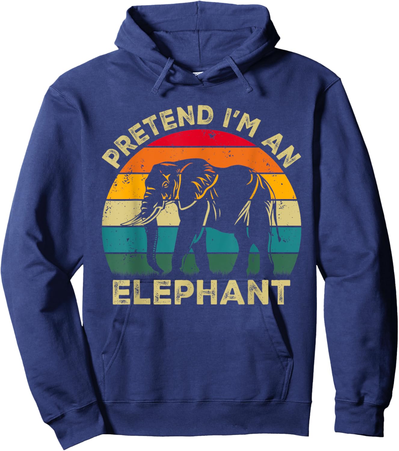 Pretend I'm an Elephant Lazy Halloween Costume Hoodie - Hoodie | Navy