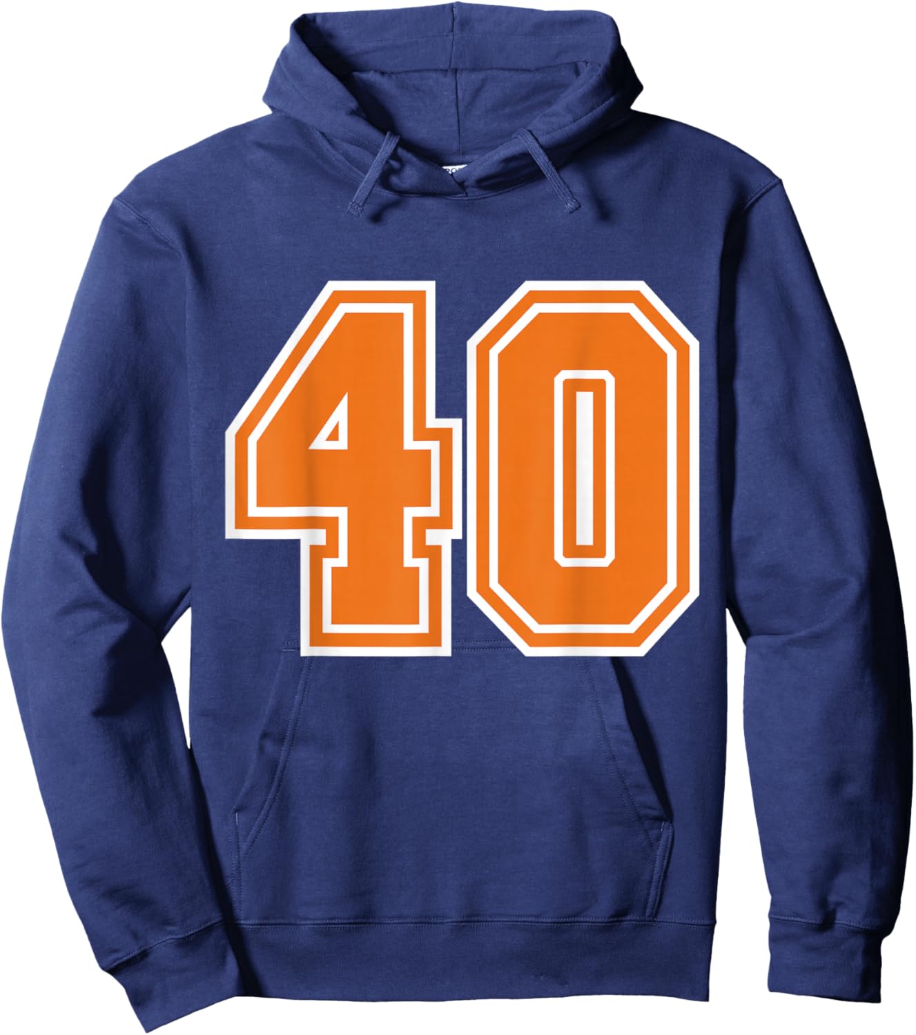 Athletic Sports Team Number #40 Hoodie - Hoodie | Navy