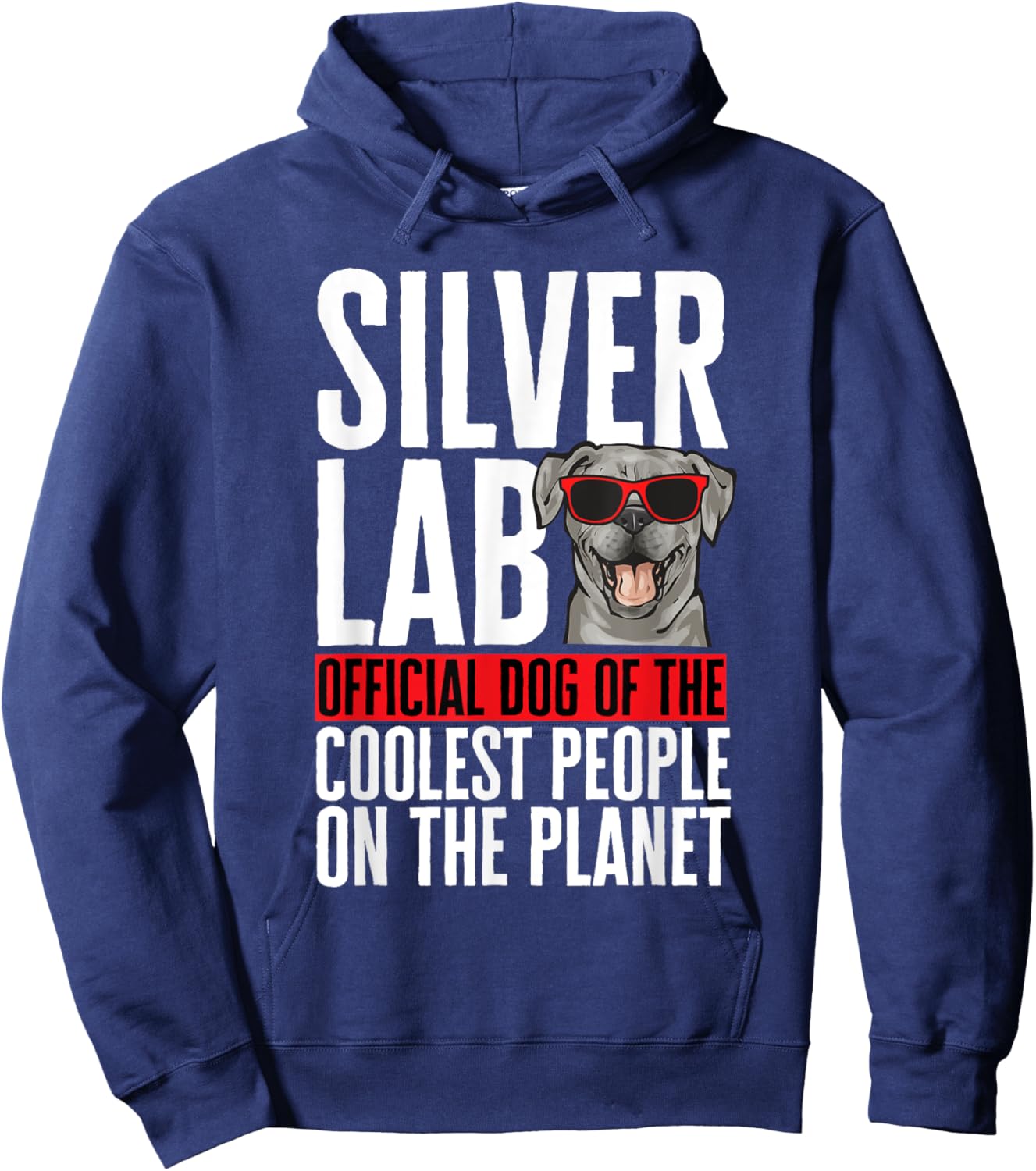 Silver Labrador Retriever Silver Lab Hoodie - Hoodie | Navy