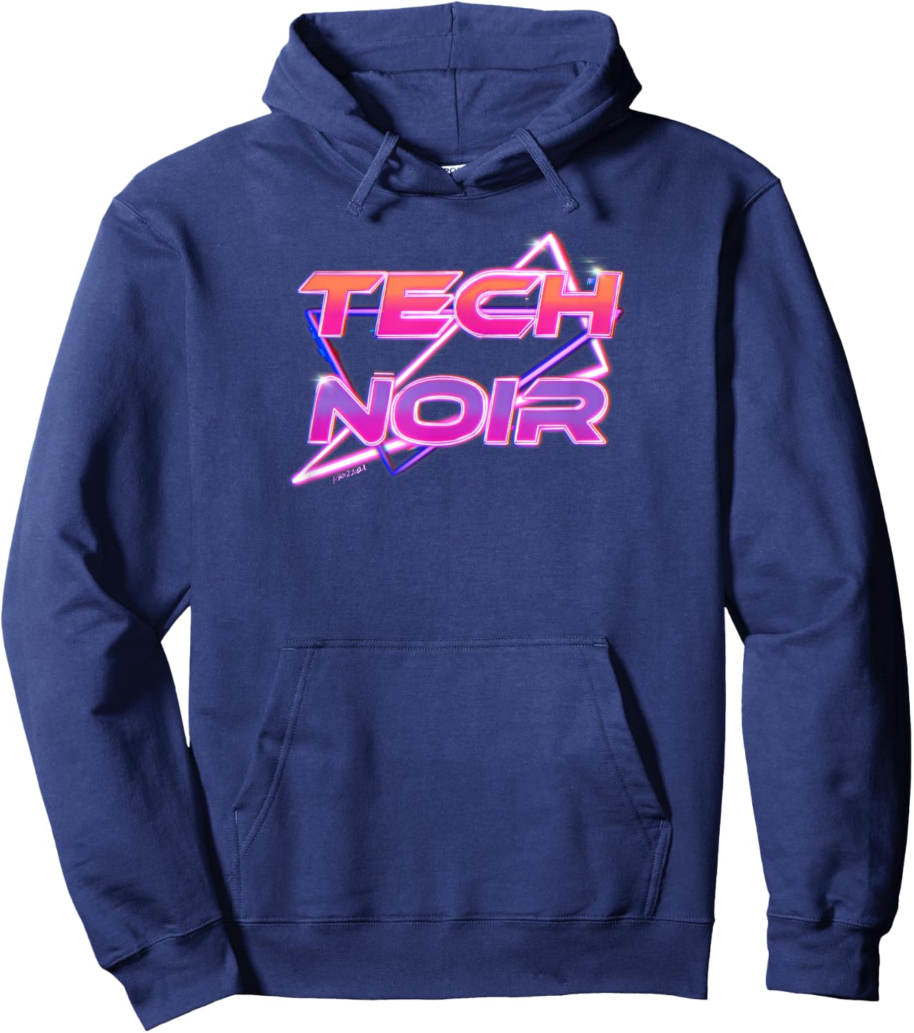 Cyberpunk Tech Noir Vaporwave Hoodie - Hoodie | Navy