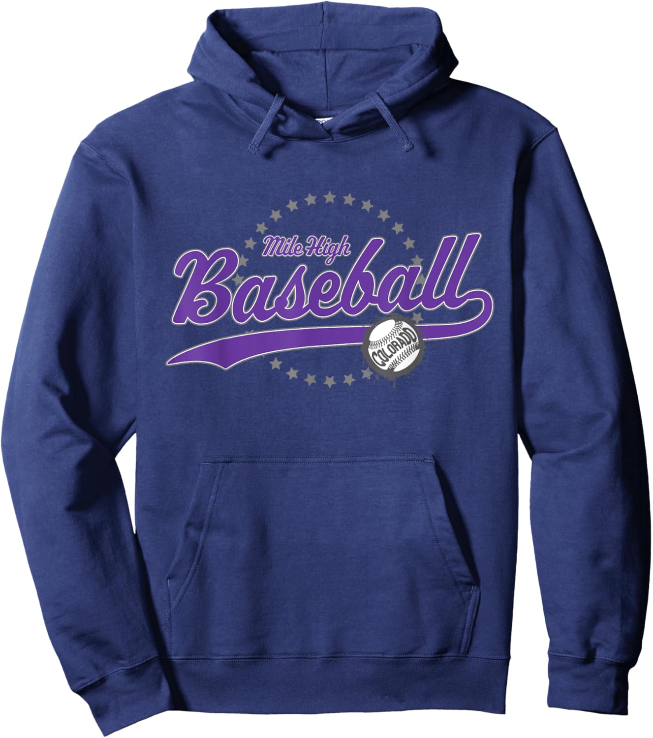 Colorado Baseball Fan - Mile High Baseball Hoodie - Hoodie | Navy
