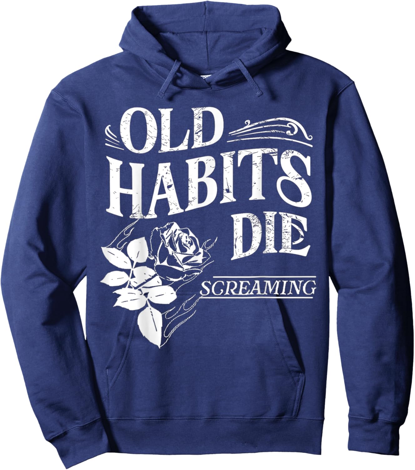 Old Habits - Die Screaming Hoodie - Hoodie | Navy