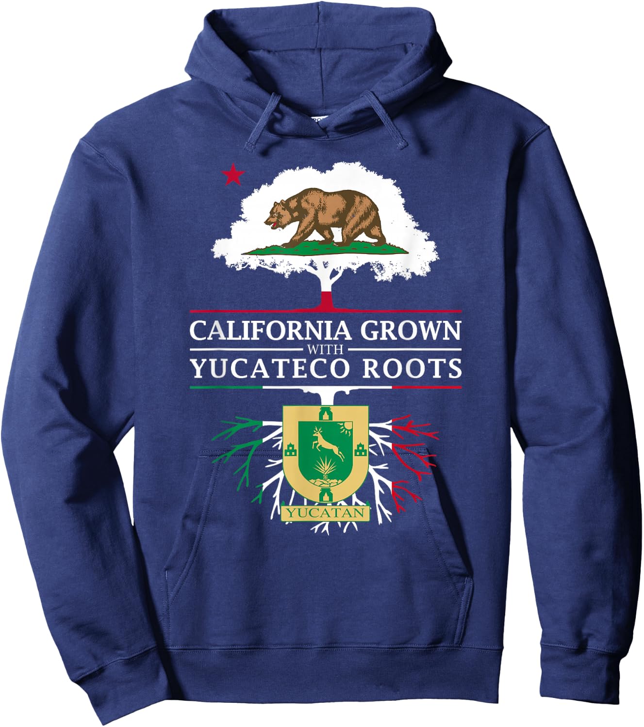 California Grown with Yucateco Roots - Yucatan Hoodie - Hoodie | Navy