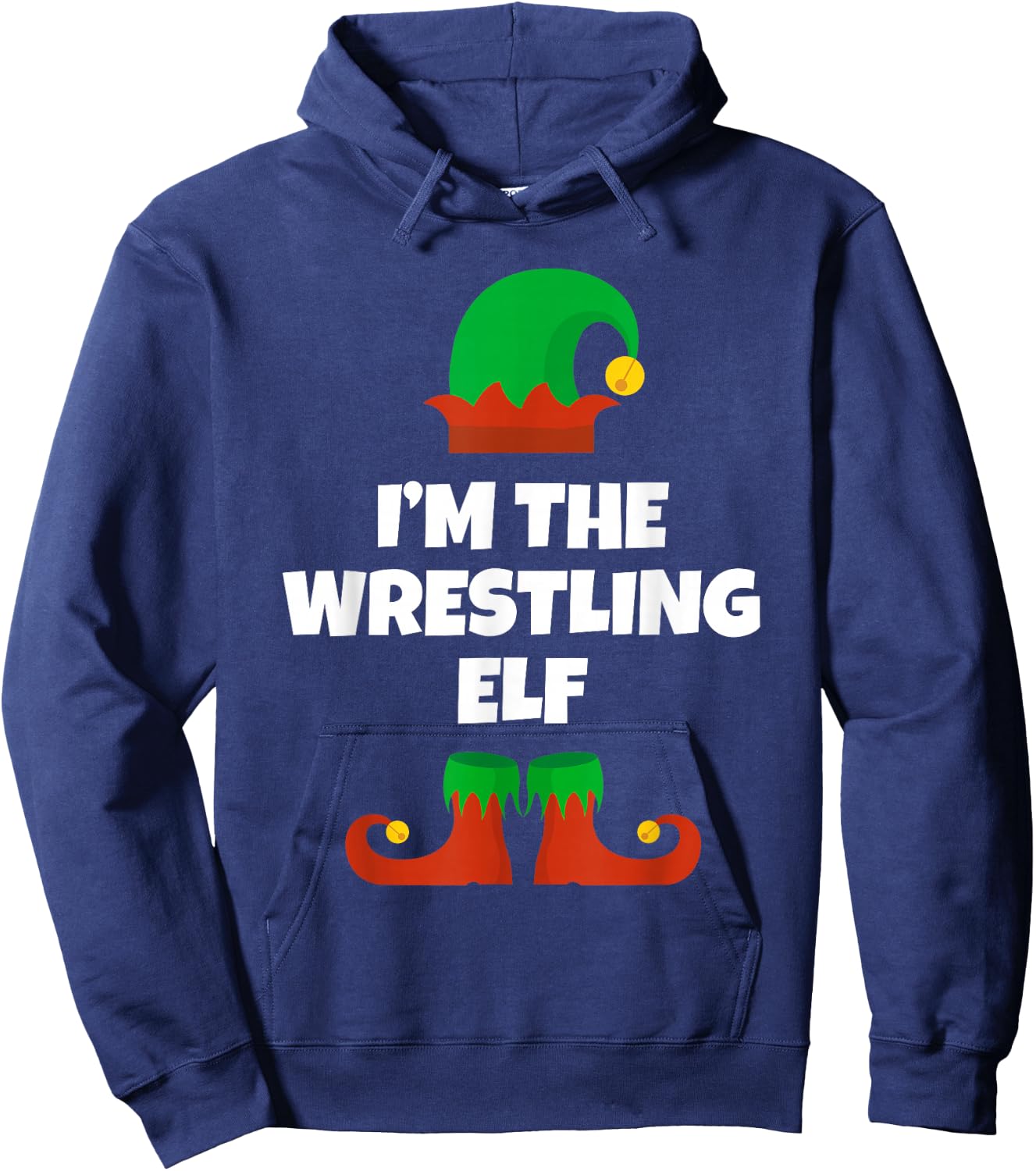 Funny The Wrestling Elf Christmas Xmas Wrestler Hoodie - Hoodie | Navy