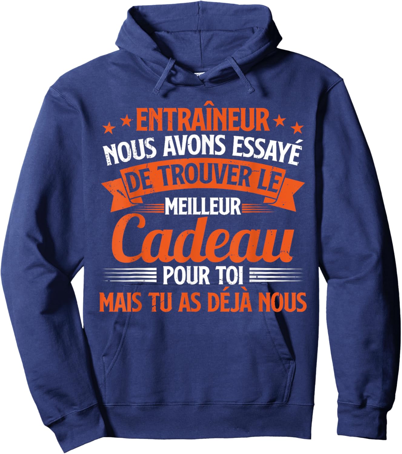 Funny Coach Coach You Already Us , Black, S Hoodie - Hoodie | Navy