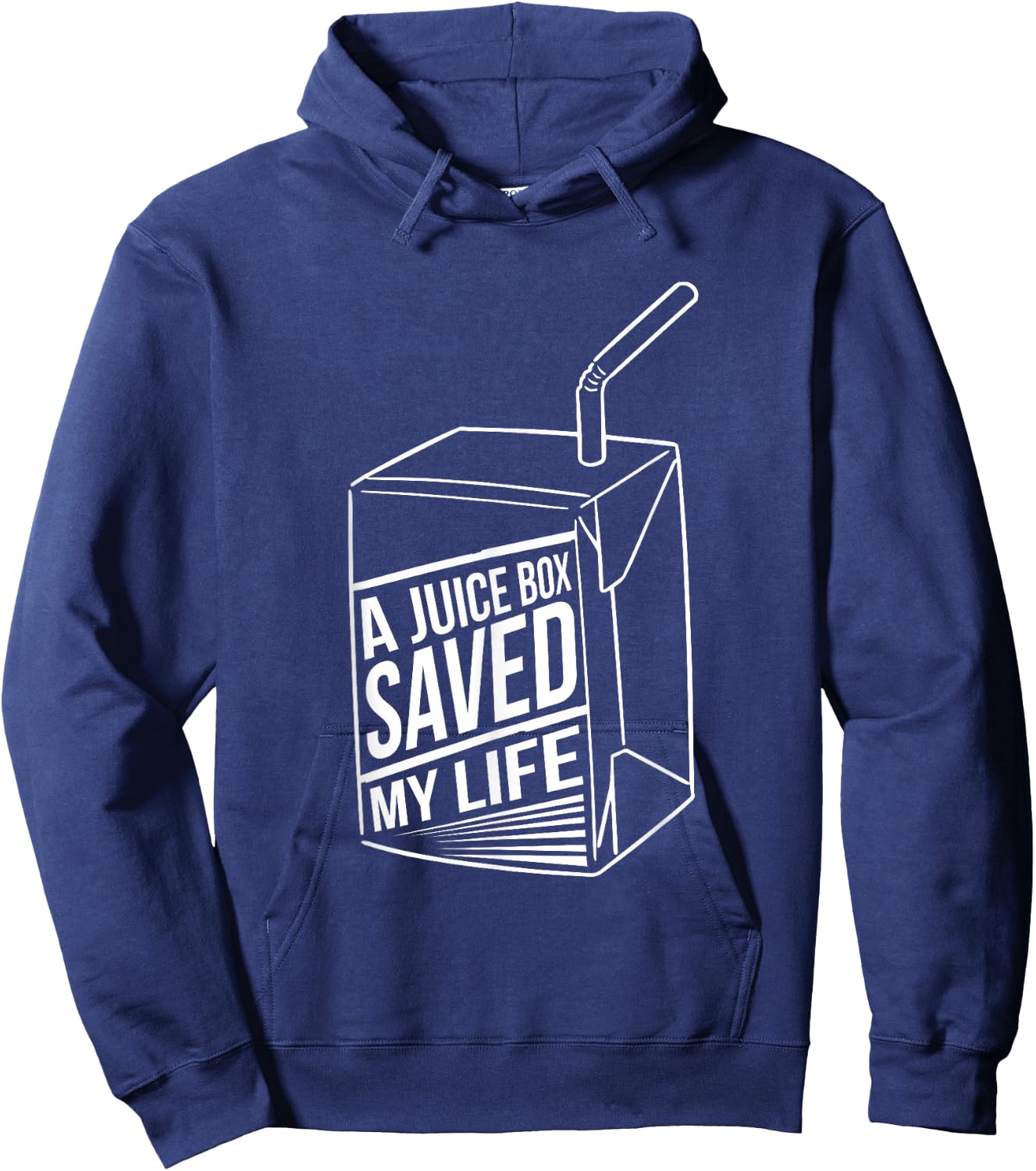A Juice Box Saved my Life Funny Diabetes Hoodie - Hoodie | Navy