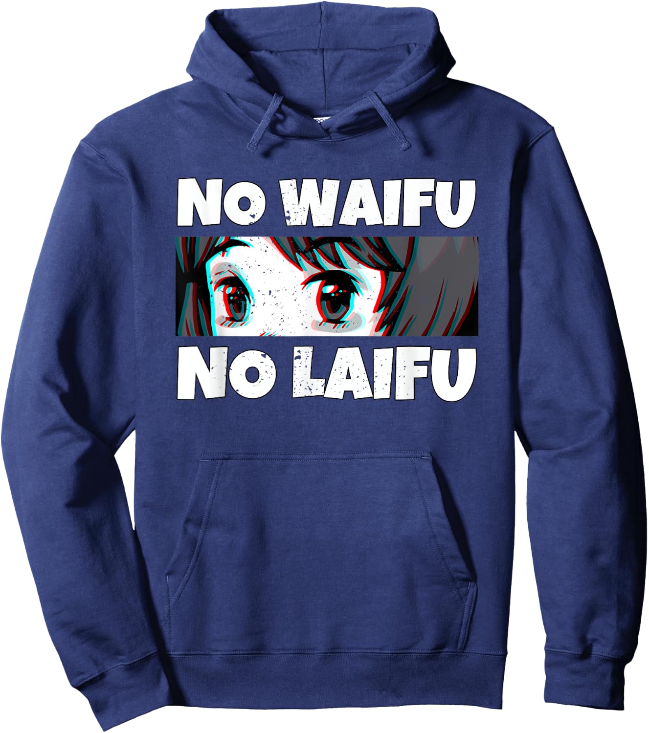 No Waifu No Laifu I Otaku Anime Meme Hoodie - Hoodie | Navy