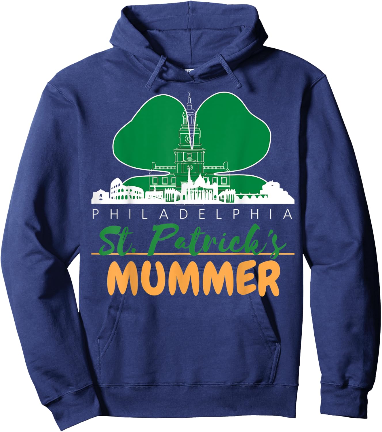 Mummers Day St. Patricks Day Shirt Funny Gift Hoodie - Hoodie | Navy