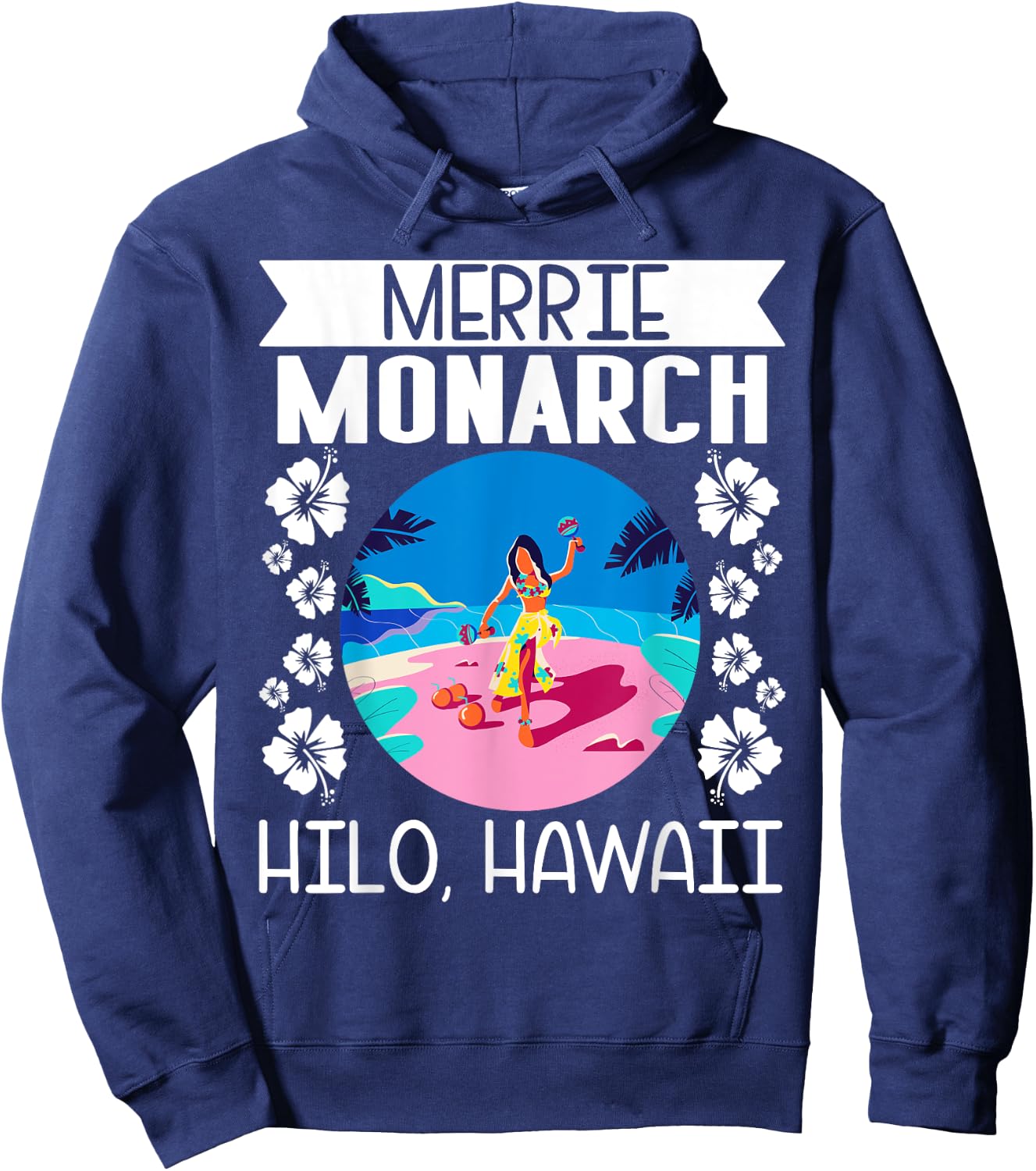 Islands Vintage Merrie Monarch Hoodie - Hoodie | Navy