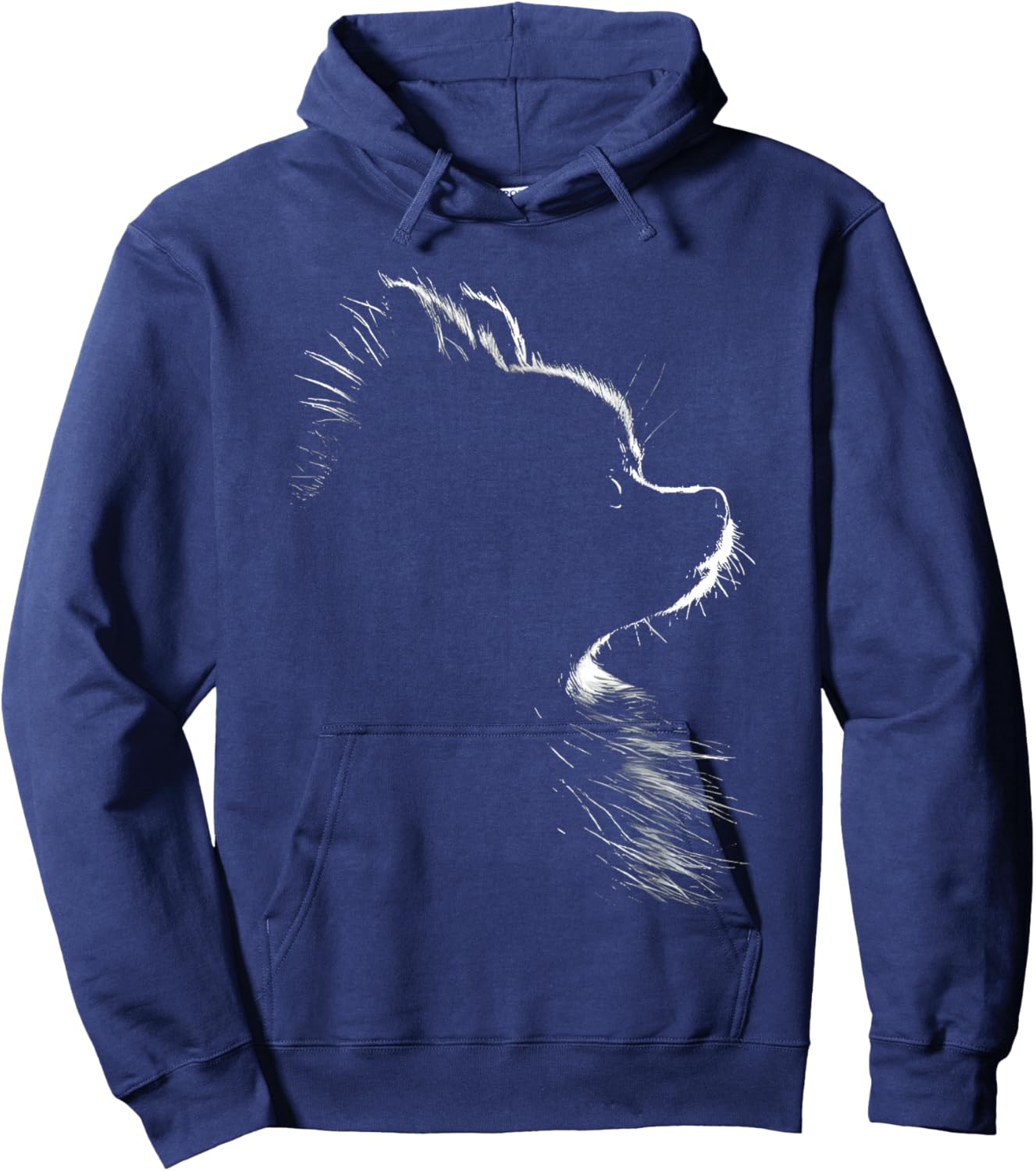 Retro Pomeranian Silhouette Hoodie - Hoodie | Navy